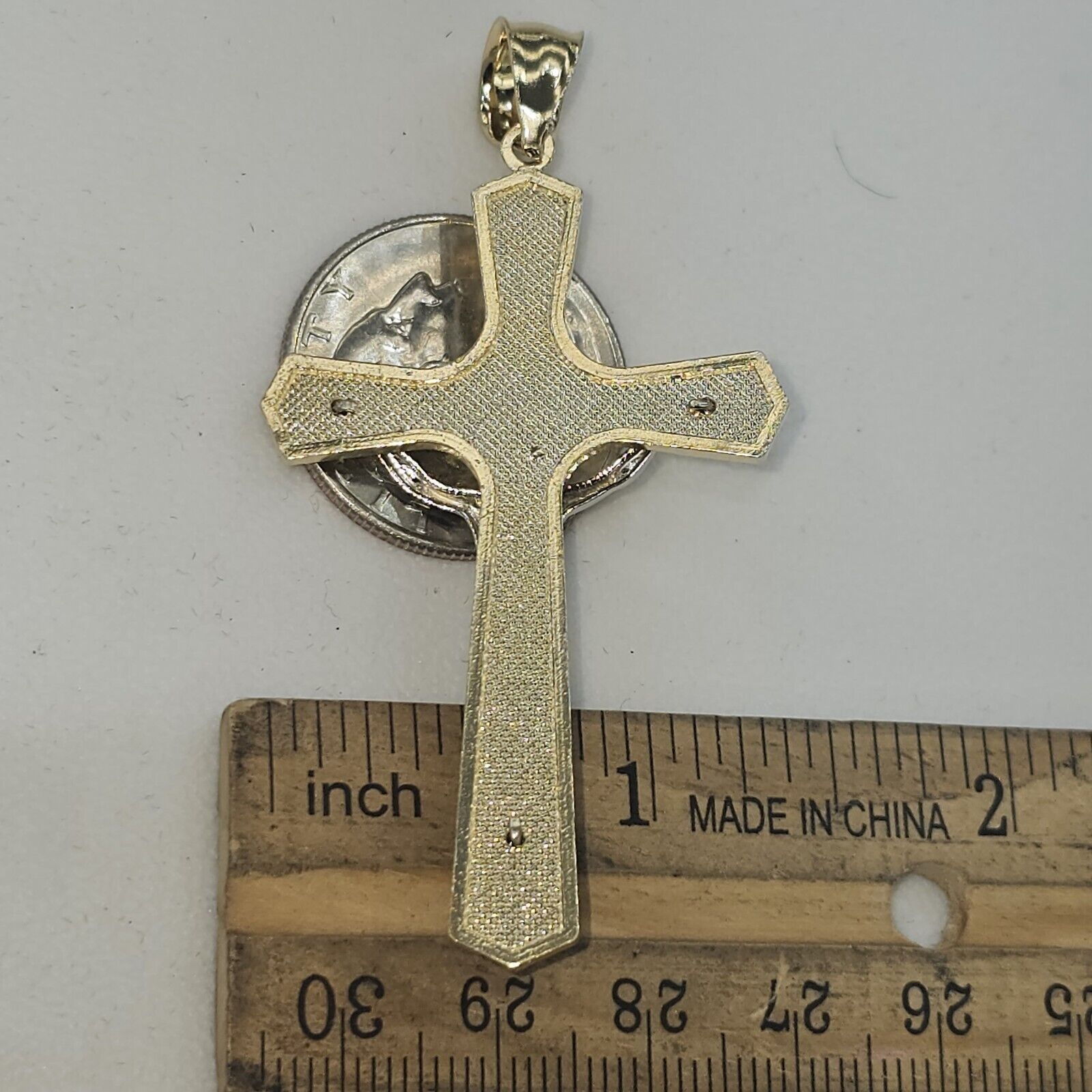 Other Big Two tone 14k Gold Jesus Crucifix Cross Pendant Size ONE SIZE - 16 Thumbnail