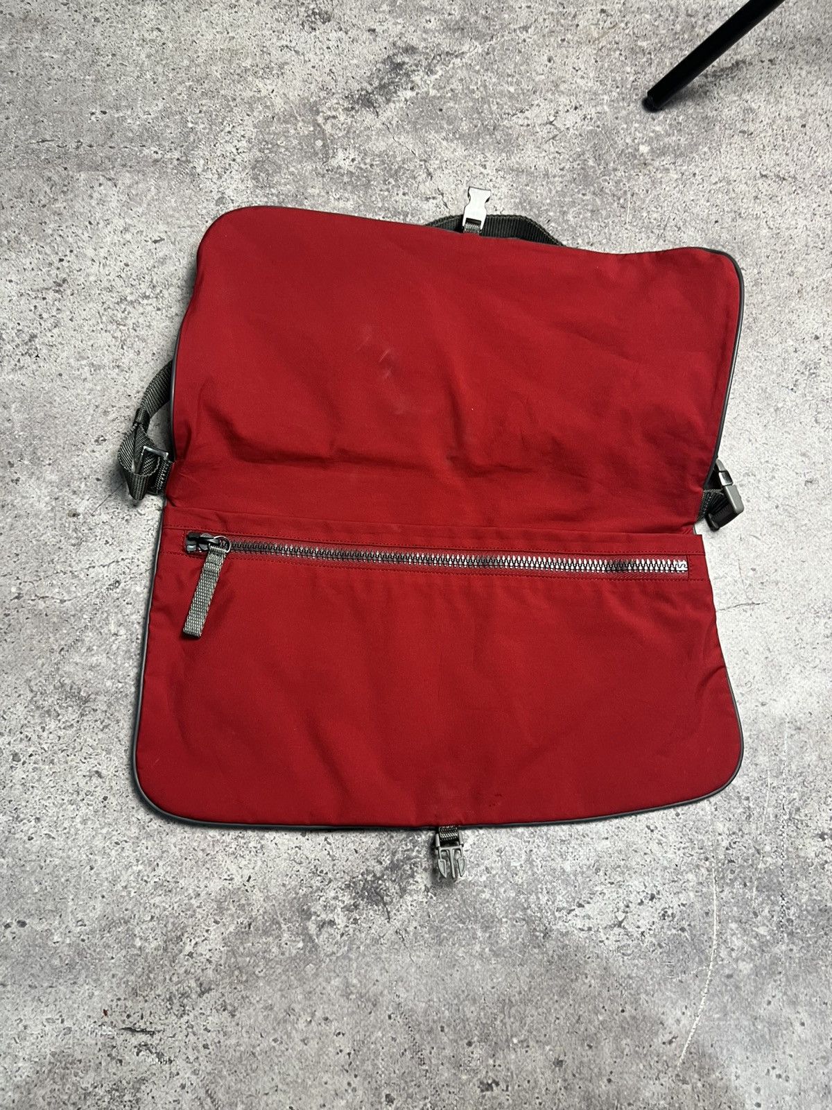 Prada Vintage Prada Nylon Red Tab Bag Size ONE SIZE - 9 Thumbnail