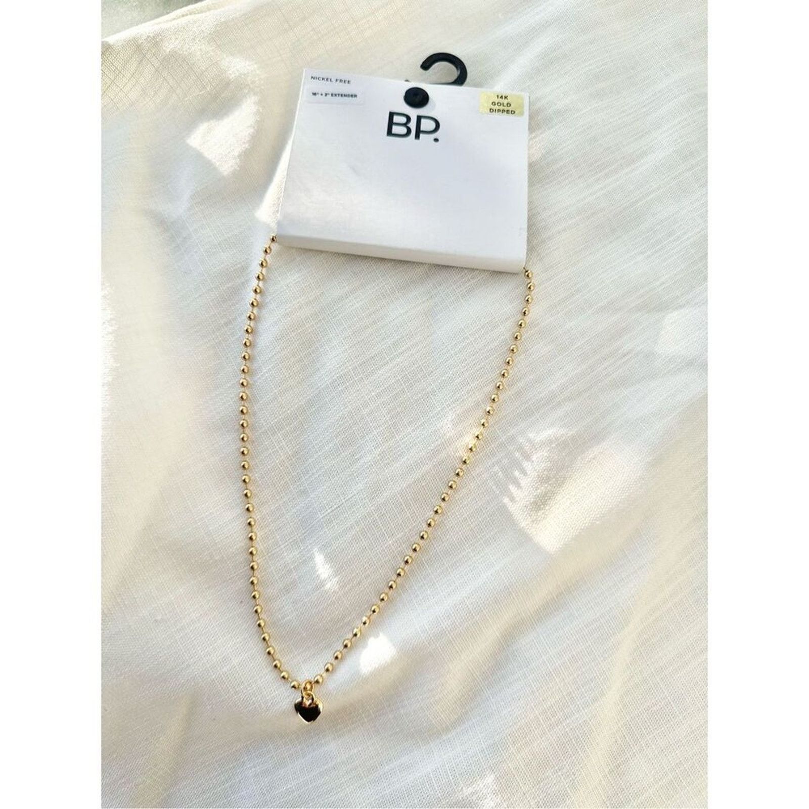 Nordstrom Elegant 14 Karat Gold Beaded Heart Pendant Necklace Size ONE SIZE - 1 Thumbnail