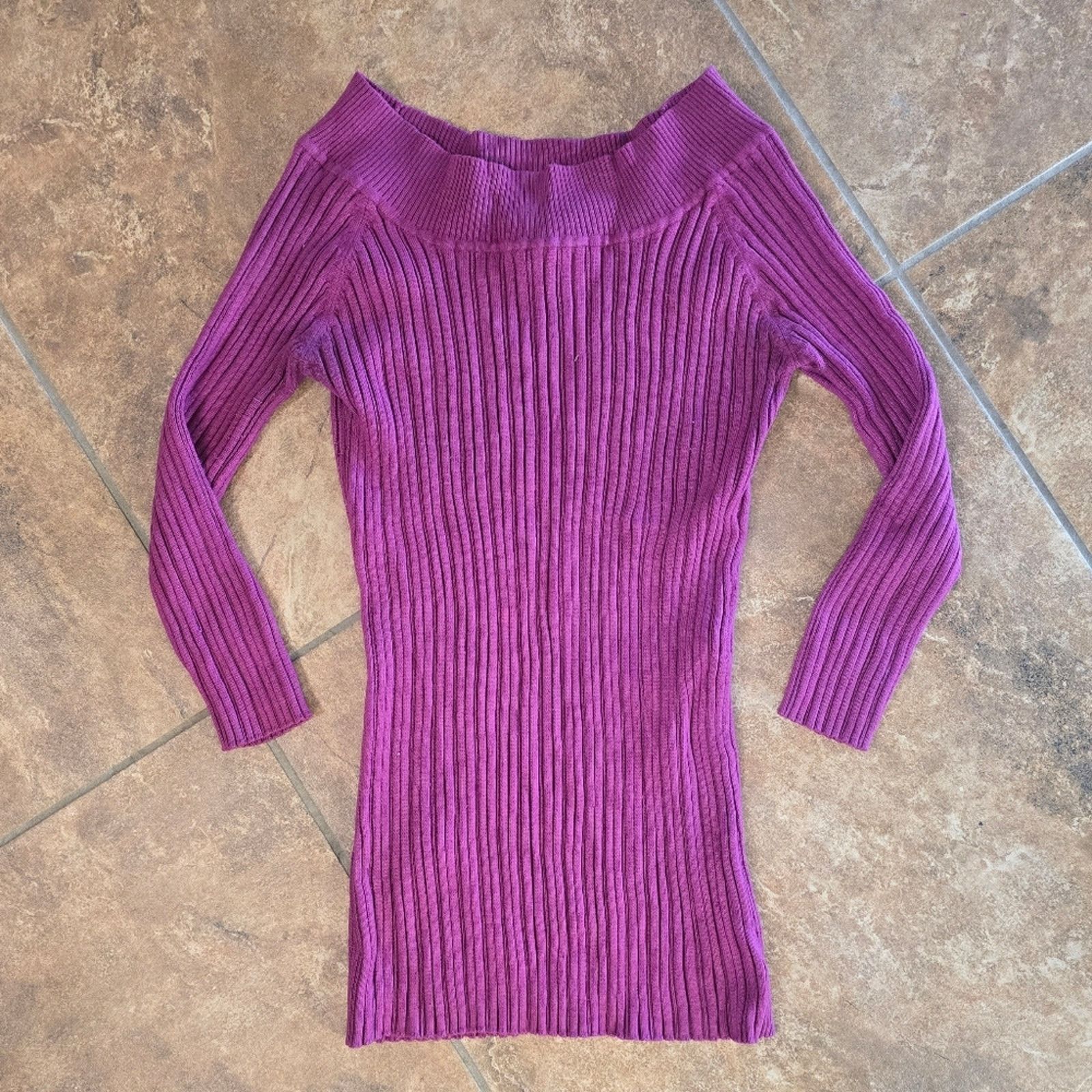 rue21 Dark Pink | RUE21 | Ribbed Sweater 3/4 Sleeve Size XL / US 12-14 / IT 48-50 - 1 Thumbnail