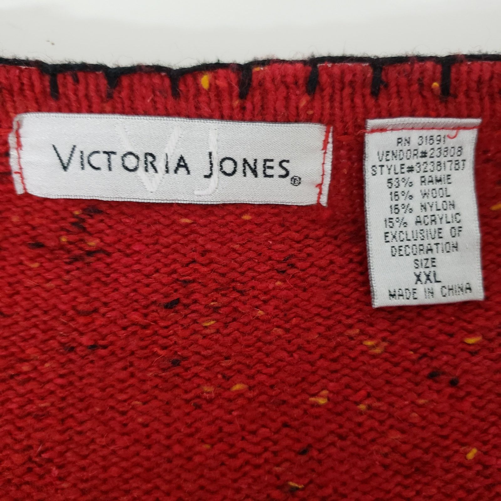 Vintage Victoria Jones Cardigan Sweater 2XL Holiday Ugly Christmas Size XXL / US 16-18 / IT 52-54 - 14 Thumbnail