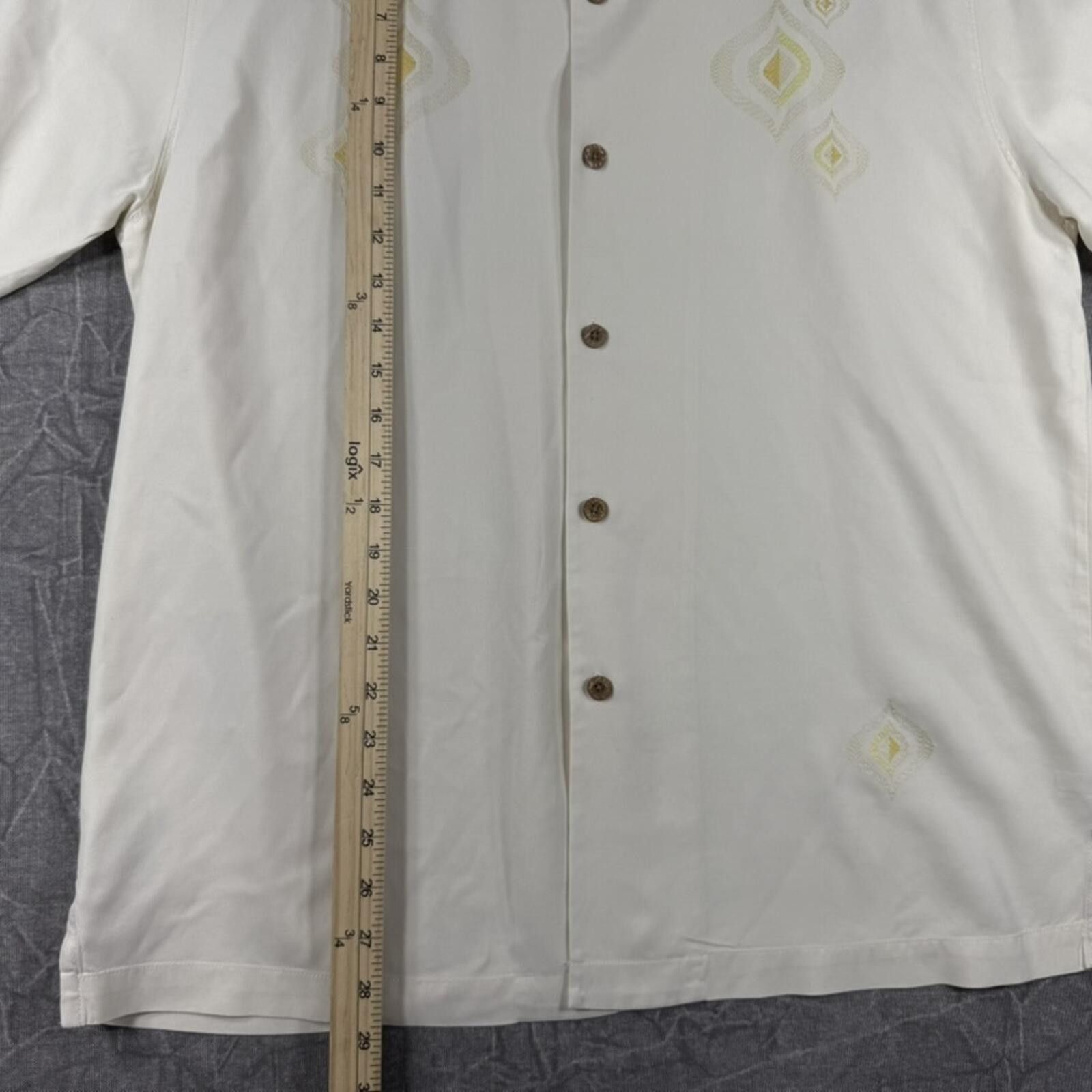 Tommy Bahama Tommy Bahama Shirt Men's L Cream Hawaiian Silk button down Size US L / EU 52-54 / 3 - 4 Thumbnail