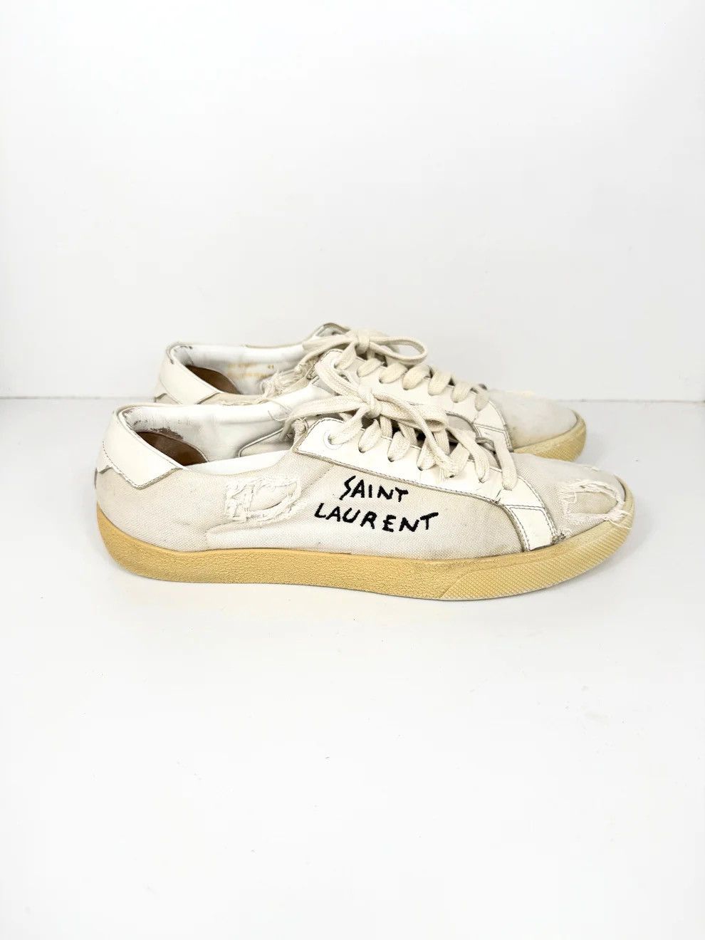 Saint Laurent Court Classic Canvas Sneakers