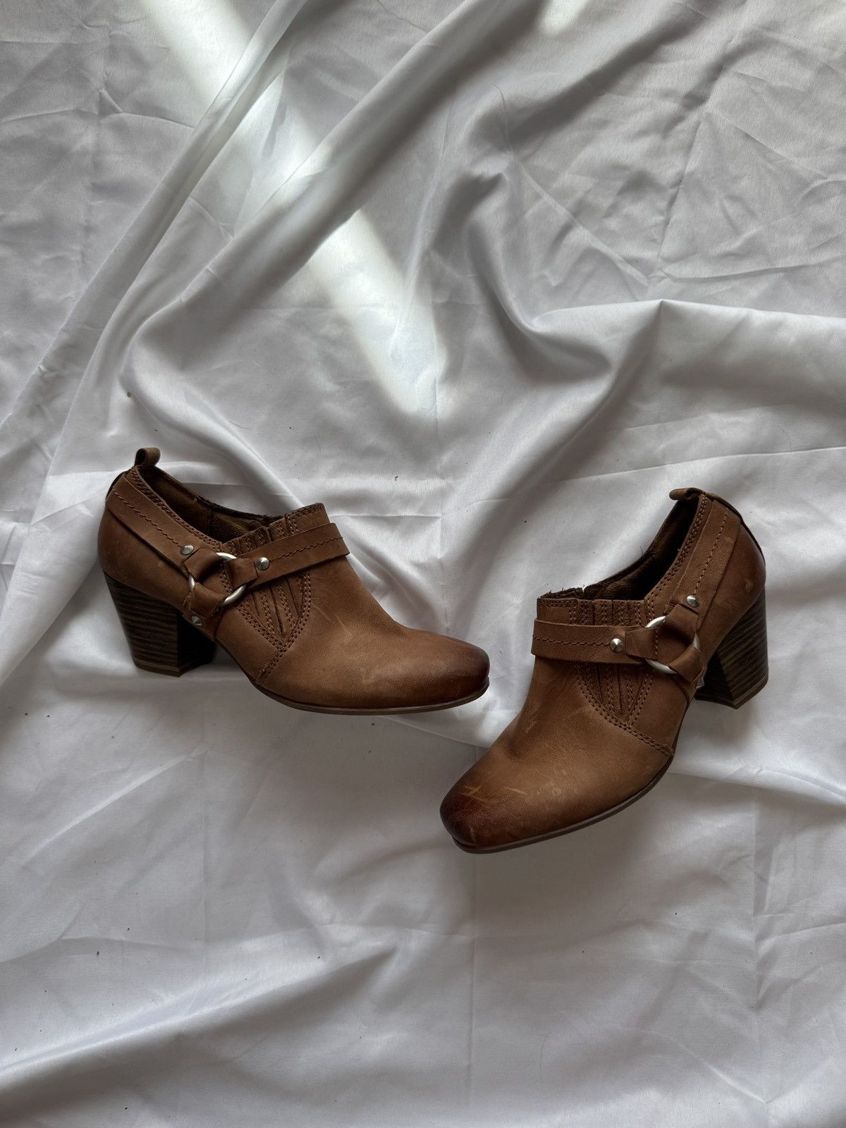 Hysteric Glamour Y2K Strap Details Real Faded Leather Boots Mary Jane Heels Size US 7 / IT 37 - 2 Thumbnail