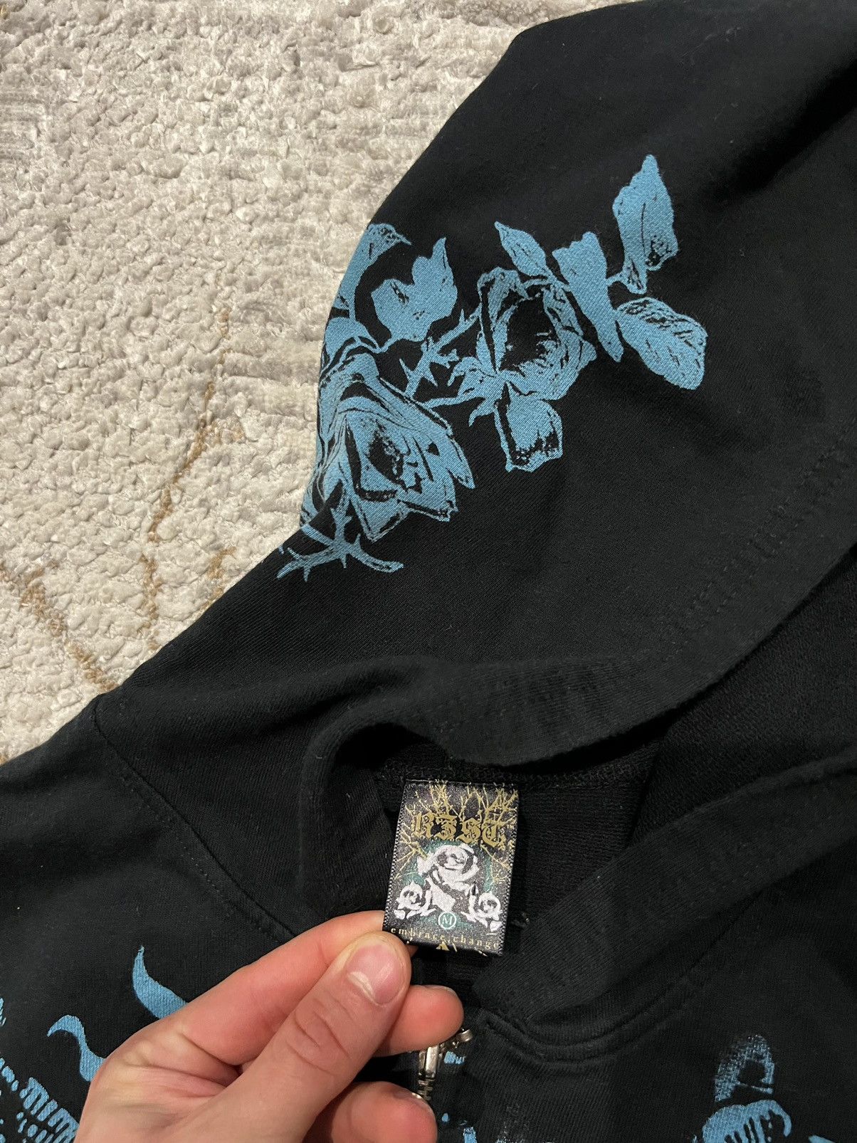Ed Hardy × Vintage VINTAGE Y2K ED HARDY STYLE AFFLICTION SKULL ZIP HOODIE Size US S / EU 44-46 / 1 - 5 Thumbnail