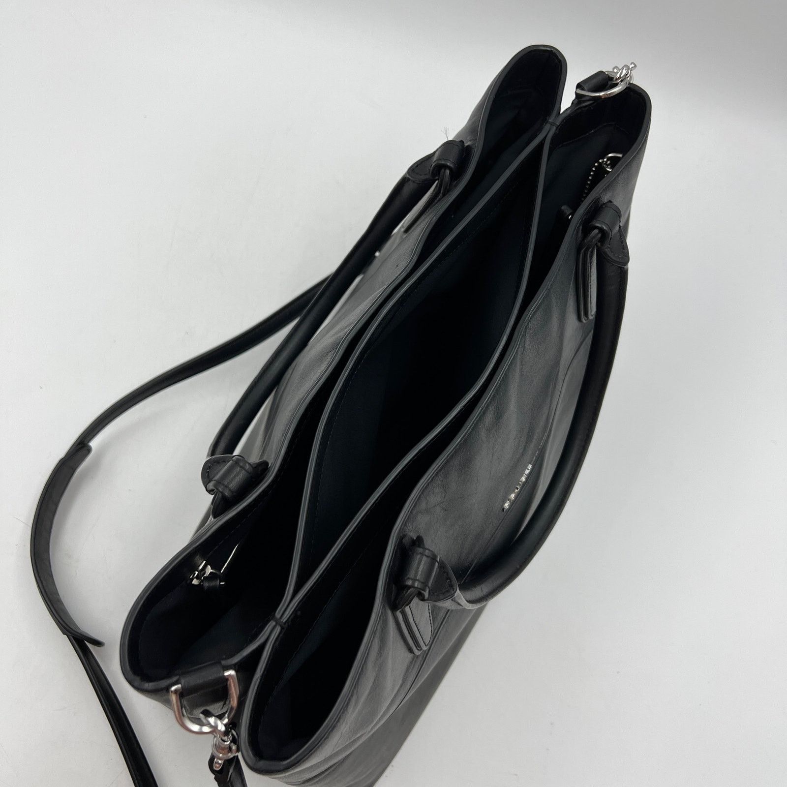 Coach Coach Soft Borough Bag Leather 32291 Handbag Black Size ONE SIZE - 6 Thumbnail