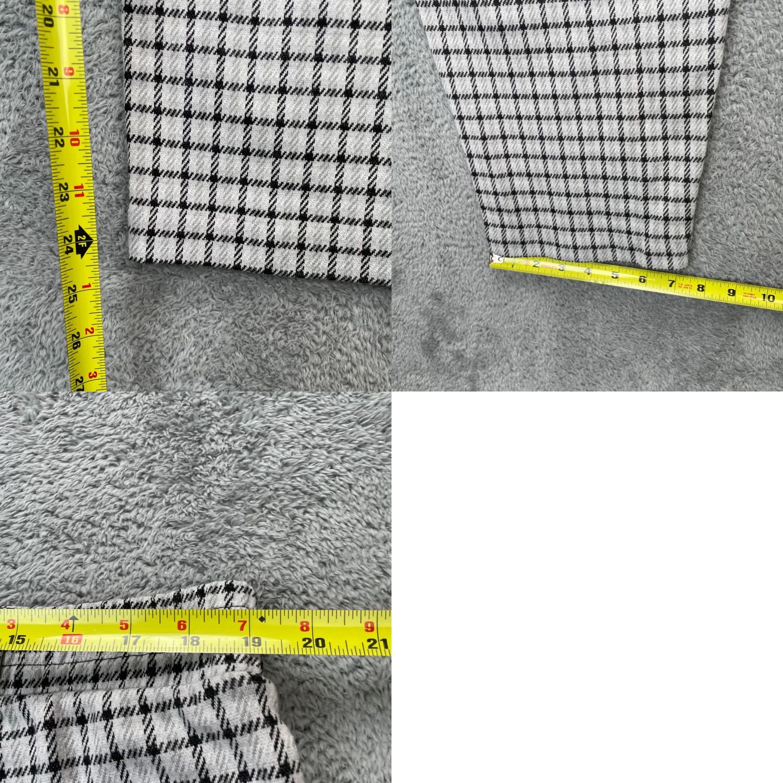 Lands' End Lands' End Pants Womens XL Gray Windowpane Tapered Leg Cotton Cropped Slim Casual Size 40" / US 18 - 8 Thumbnail