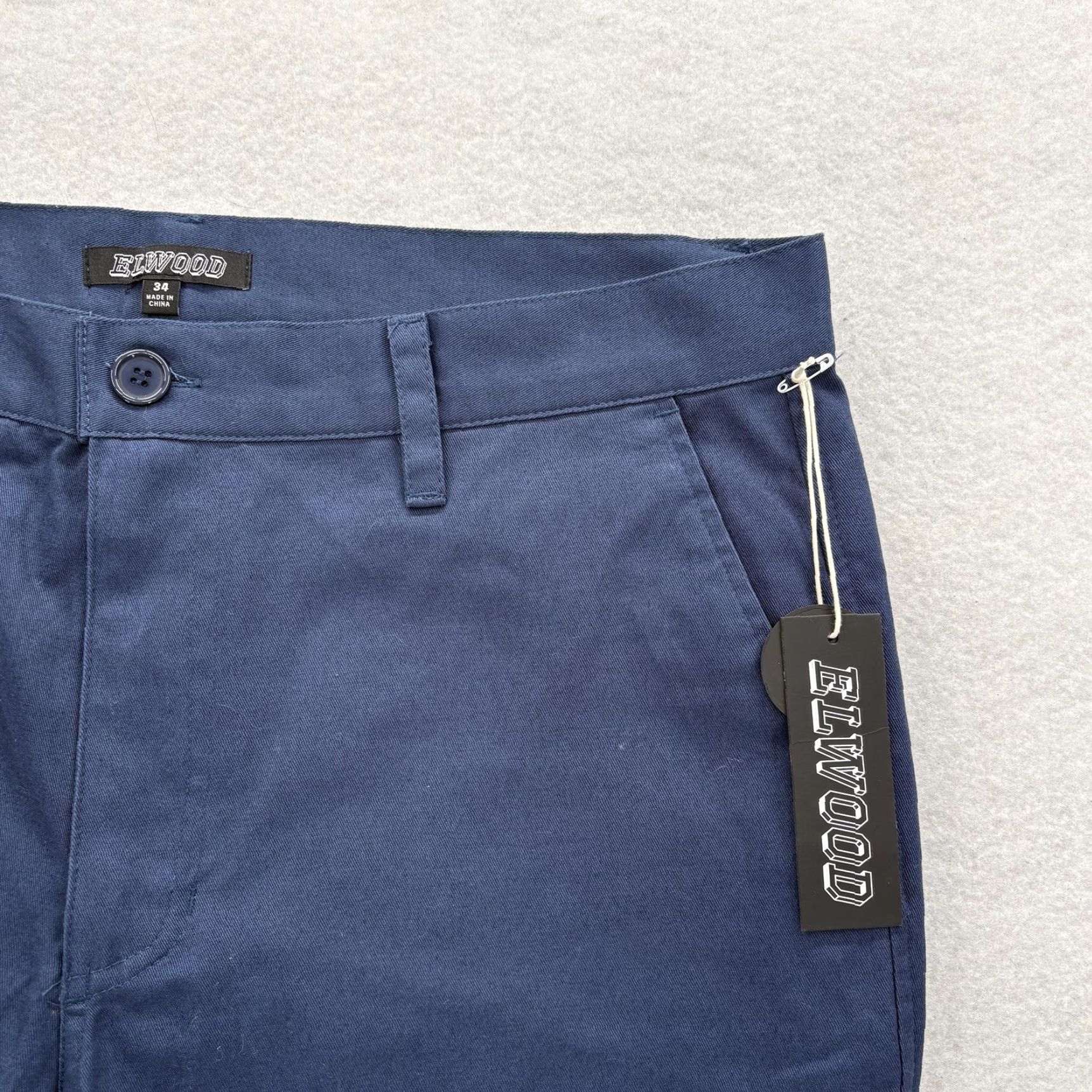 Elwood Elwood Chino Jogger Pants Mens 34 Dark Navy Slim Fit Cotton Casual NWT Revise Size US 34 / EU 50 - 3 Thumbnail