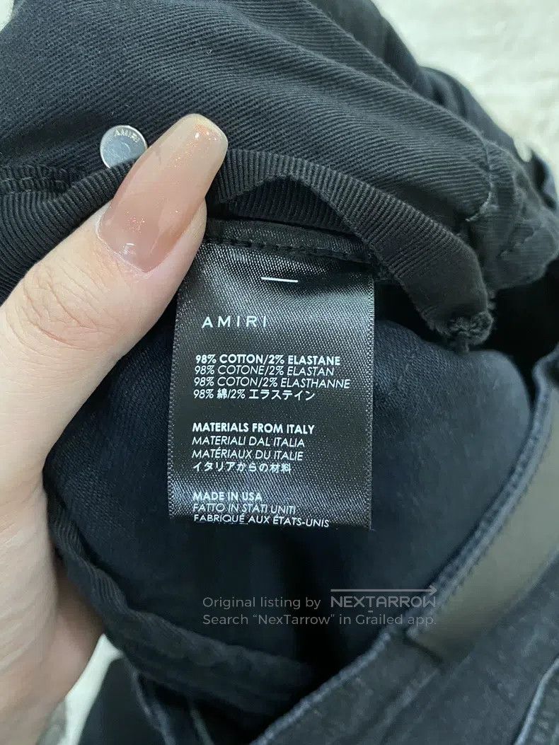 Amiri Amiri Size 31 Washed black and blue cashew flower MX1 patch Size US 31 - 4 Thumbnail