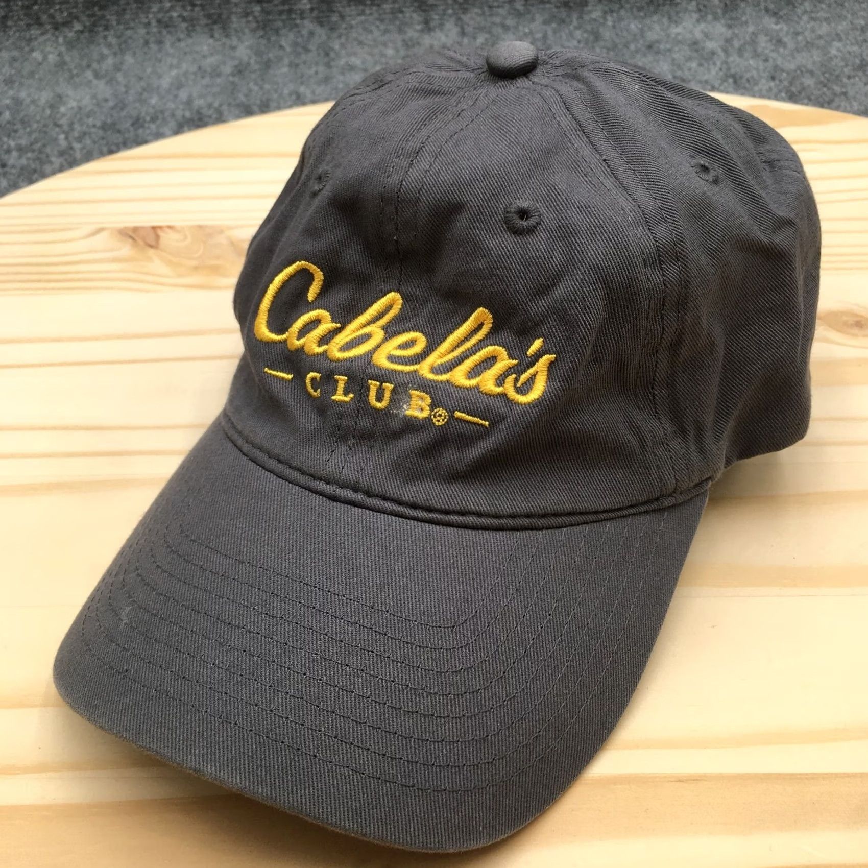 Vintage Cabela's Club Logo Baseball Cap Hat Mens One Size Grey Adjustable Back Size ONE SIZE - 2 Thumbnail