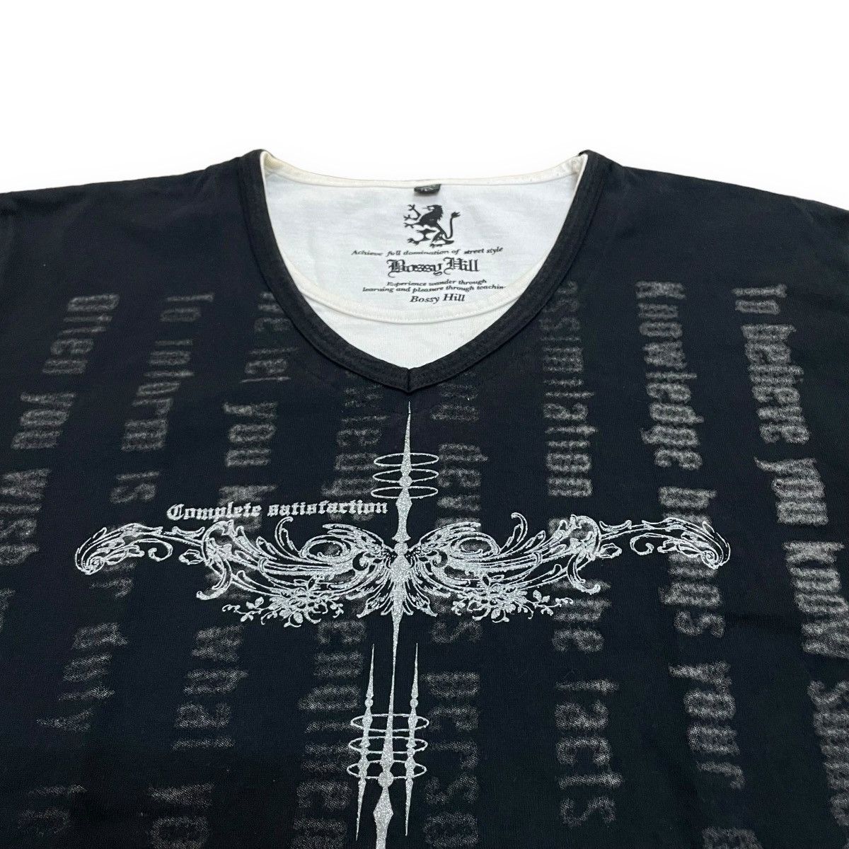 If Six Was Nine 🇯🇵 Y2K BOSSY HILL POEM DOUBLE LAYER TSHIRT Size US L / EU 52-54 / 3 - 3 Thumbnail