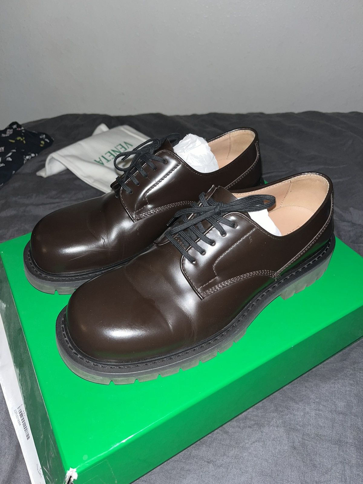 Bottega Veneta bottega derbies with clear sole Size US 10.5 / EU 43-44 - 4 Thumbnail