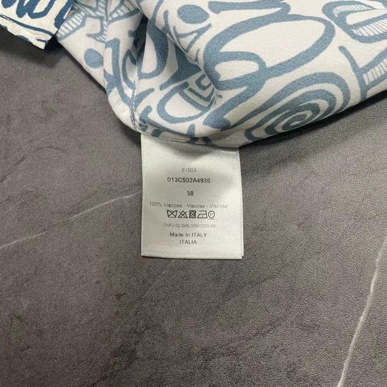 Dior Dior Stussy Printed Silk Shirt Size 38-2506 Size US M / EU 48-50 / 2 - 4 Thumbnail