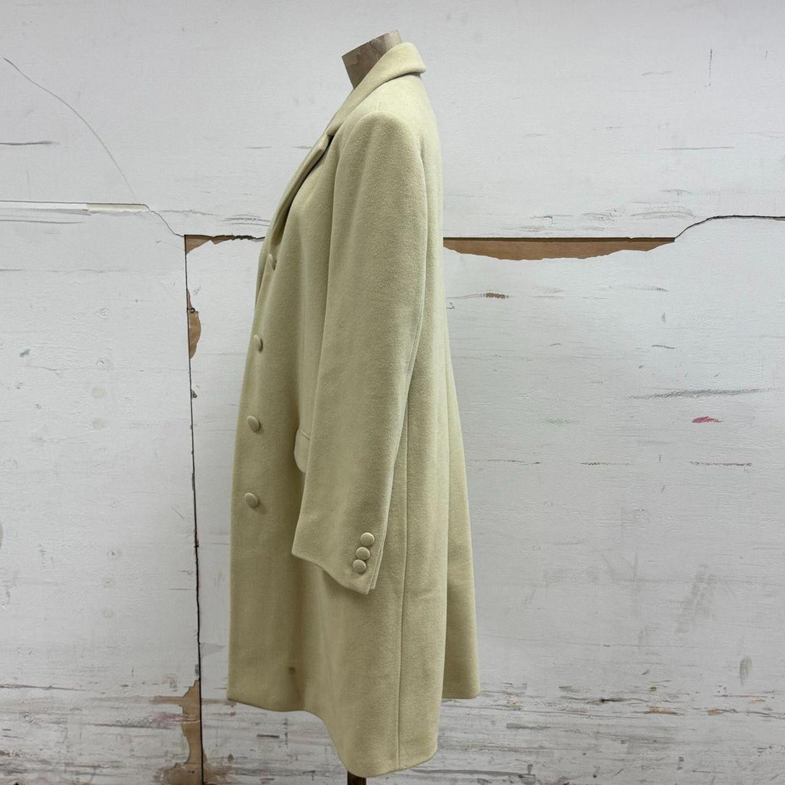 Other 90s Vintage Makola Pale Sage Wool Longline Coat Size L / US 10 / IT 46 - 5 Thumbnail