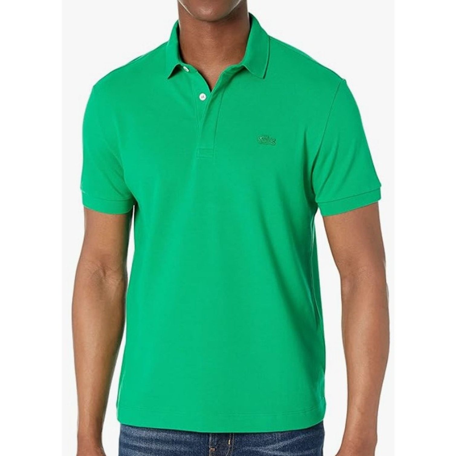 Lacoste Lacoste Mens Short Sleeve Paris Polo Grassy Bank Green L Size US L / EU 52-54 / 3 - 1 Thumbnail