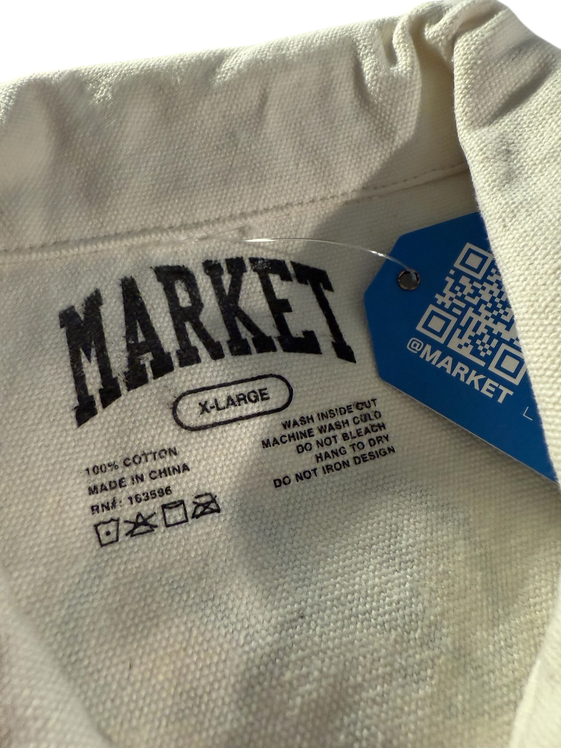 Market Market White Work Jacket with Graphic Size US XL / EU 56 / 4 - 3 Thumbnail