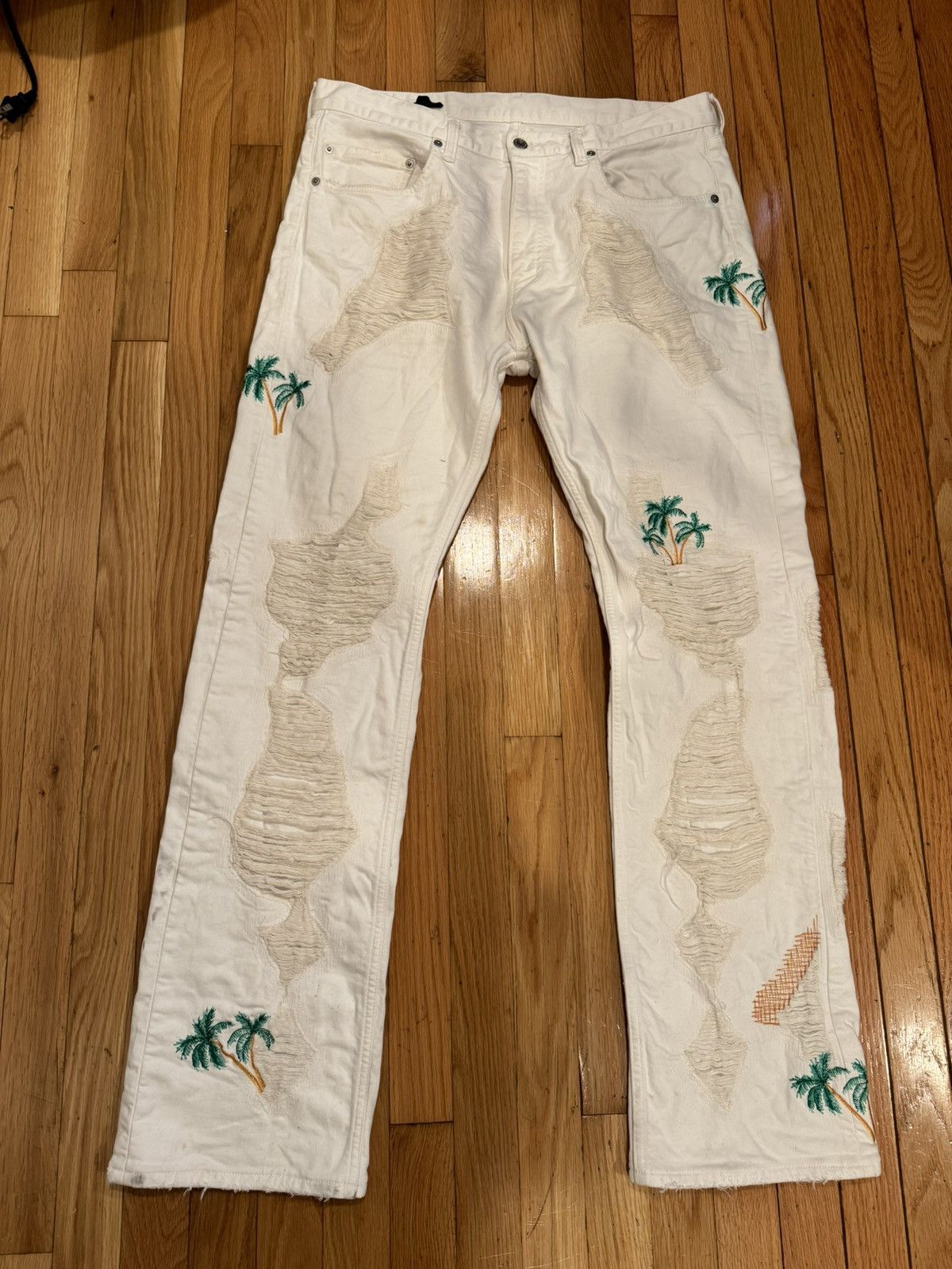 Pre-owned Vlone Palm Tree Runway Denim