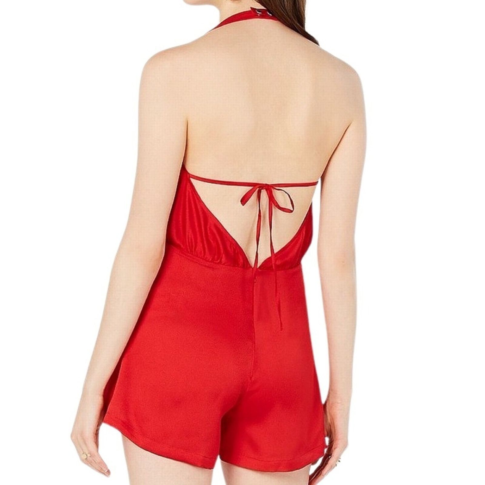 Kendall And Kylie New with Tag Women’s Kendall & Kylie Red Halter Playsuit Size 28" / US 6 / IT 42 - 3 Thumbnail