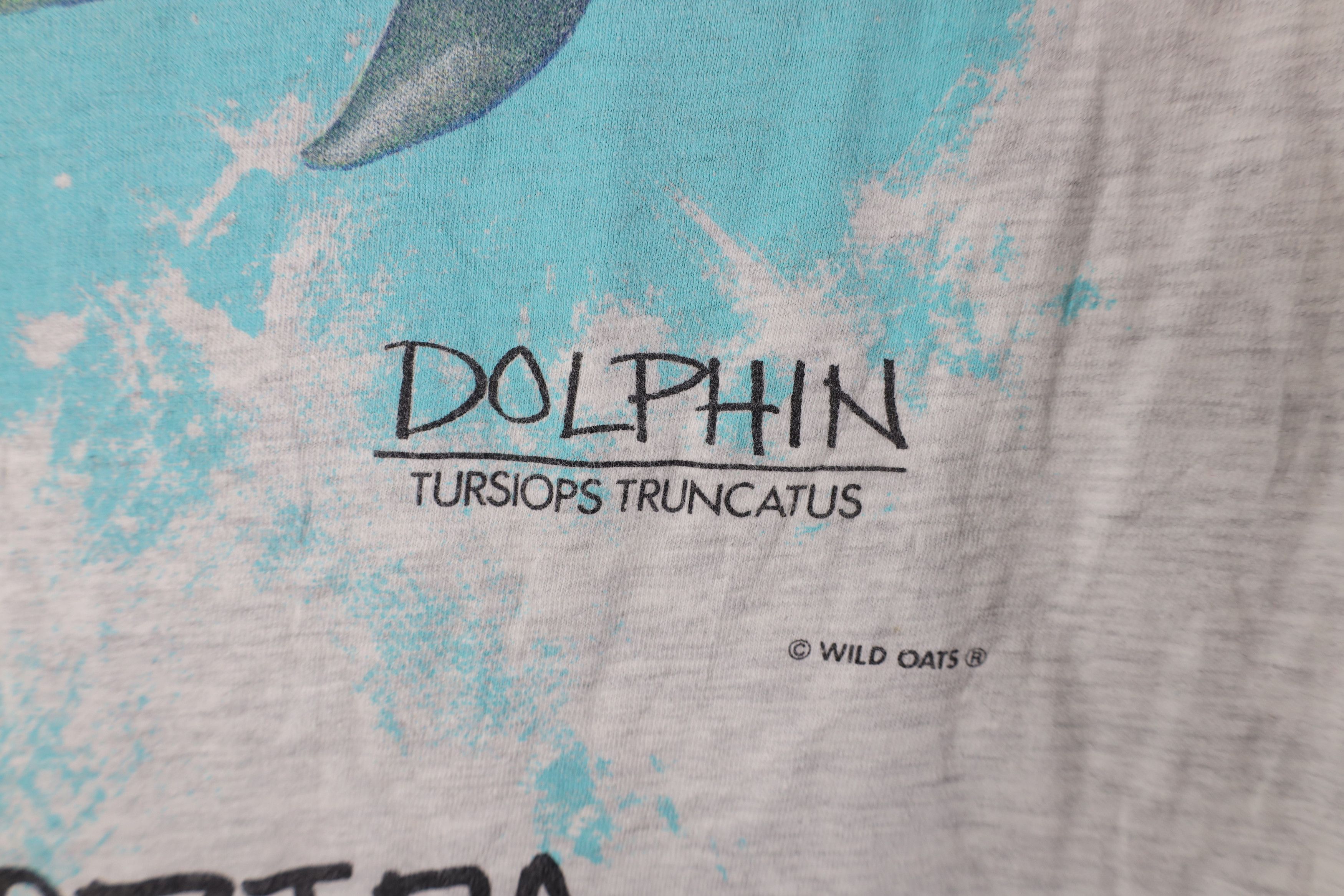 Vintage Vintage 90s Streetwear Florida Dolphin Nature T-Shirt Gray Size US M / EU 48-50 / 2 - 5 Thumbnail