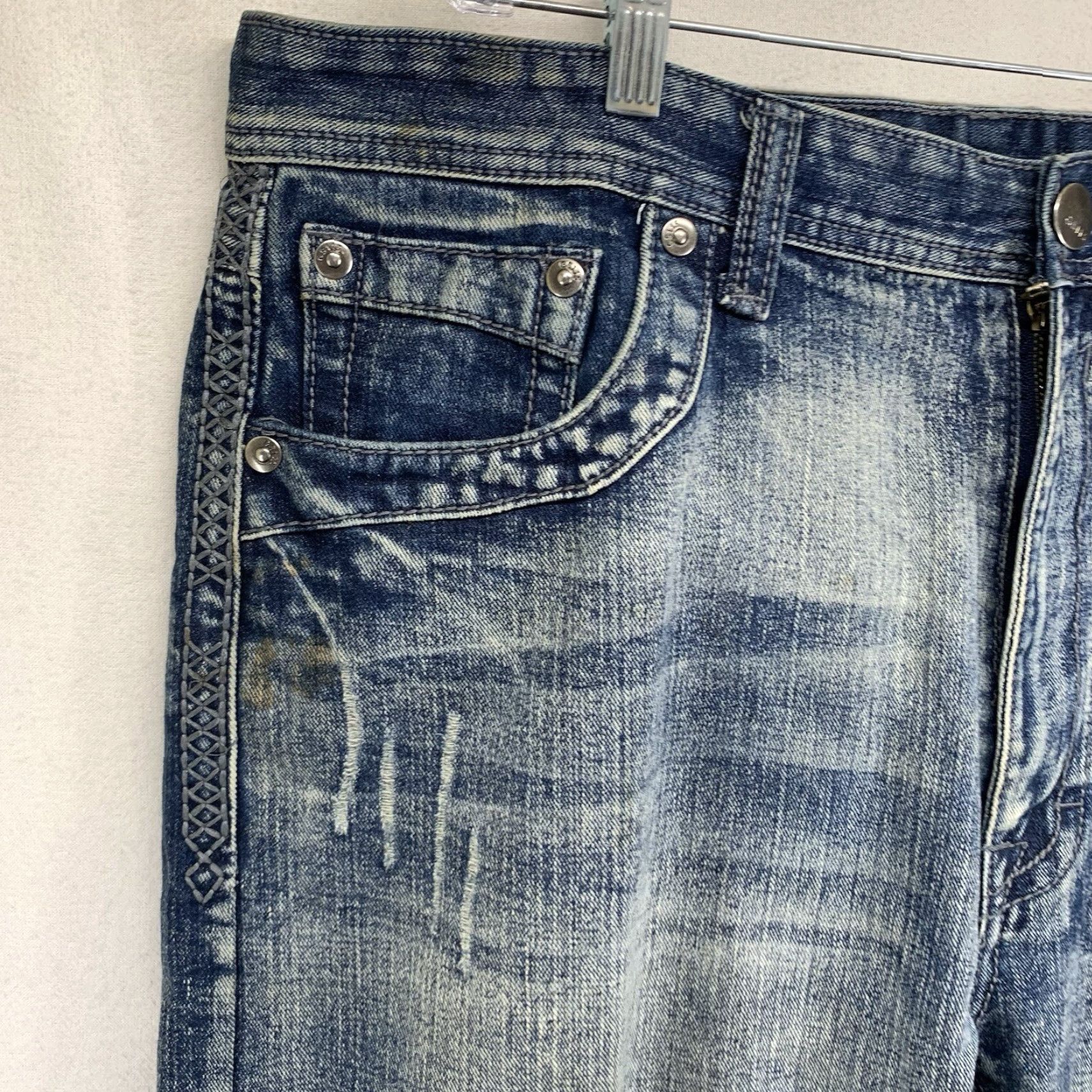 Denime VINTAGE GS 115 Slim Fit Men's Jeans 38x33 Wide-Leg Denim 90s Grunge Hip Hop Retro Size US 38 / EU 54 - 6 Thumbnail