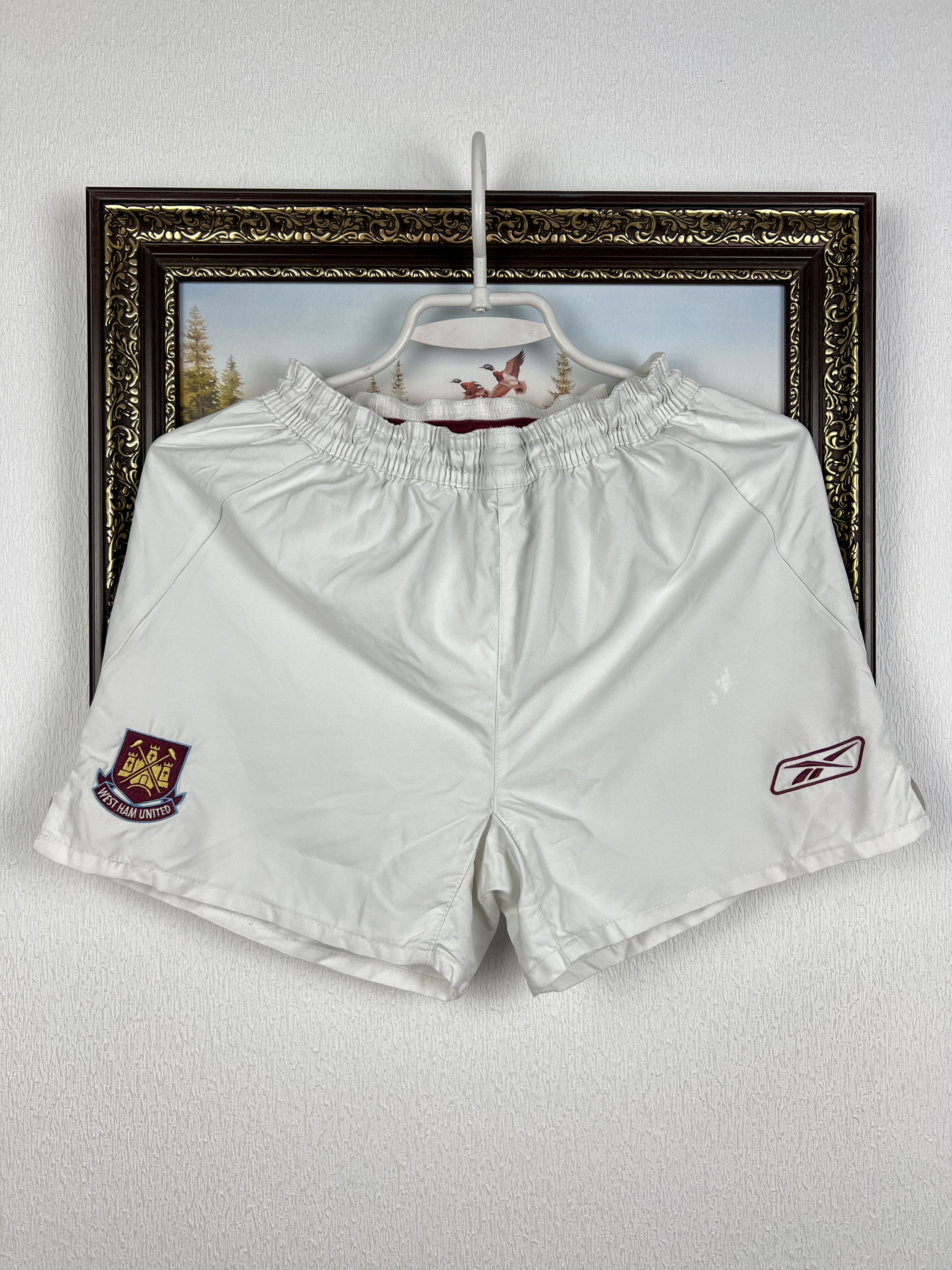 Reebok West Ham United Football White Shorts Soccer Size Boys M Size US 26 / EU 42 - 1 Thumbnail