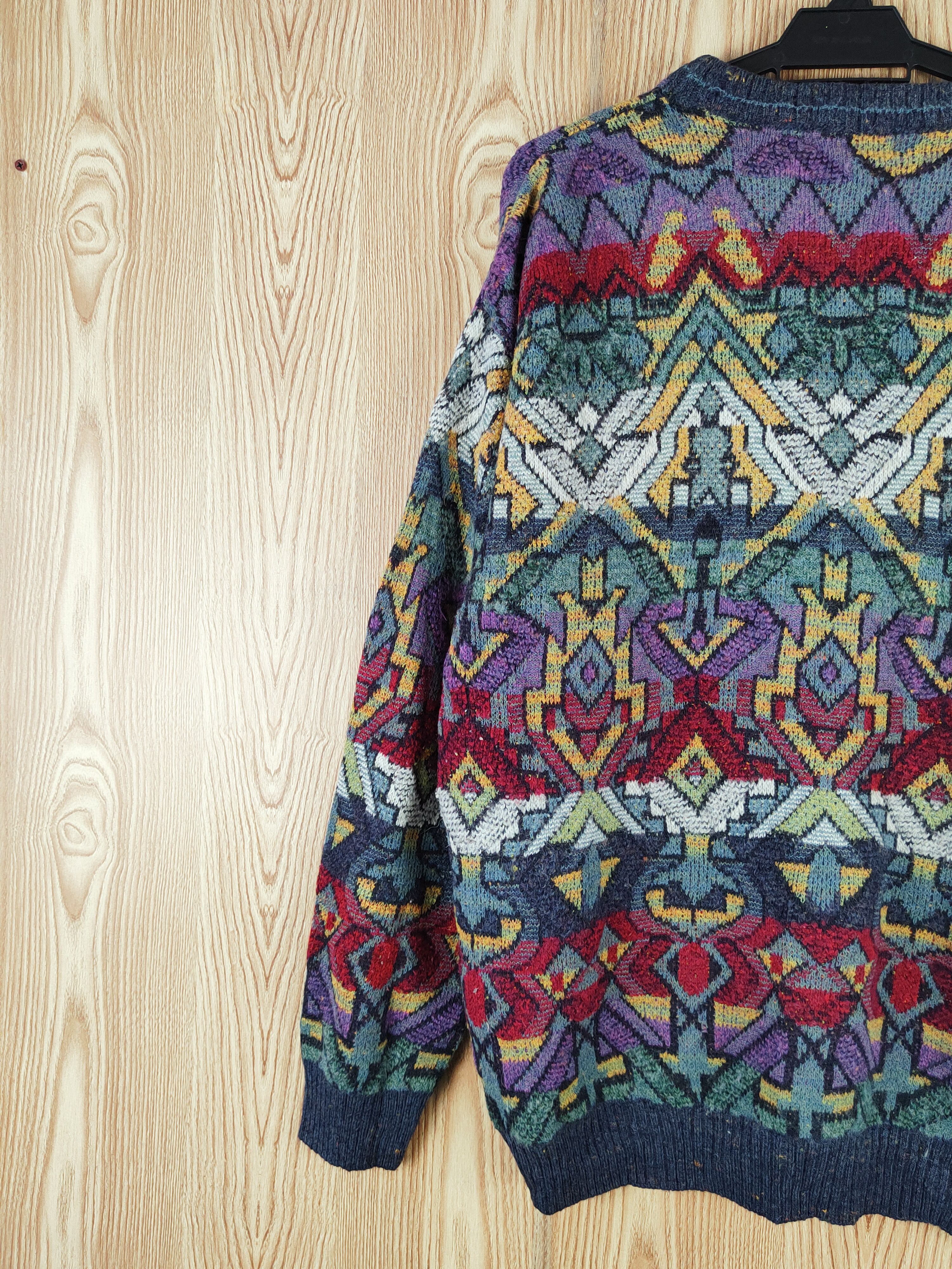Japanese Brand College Mix Color art Knitwear Sweatshirts #W160 Size US L / EU 52-54 / 3 - 8 Thumbnail