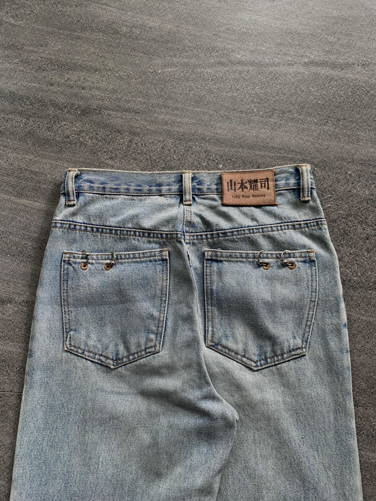 Yohji Yamamoto FREE TAX! 80s YYPH Studded Ring Accents Denim Jeans Size US 28 / EU 44 - 8 Thumbnail