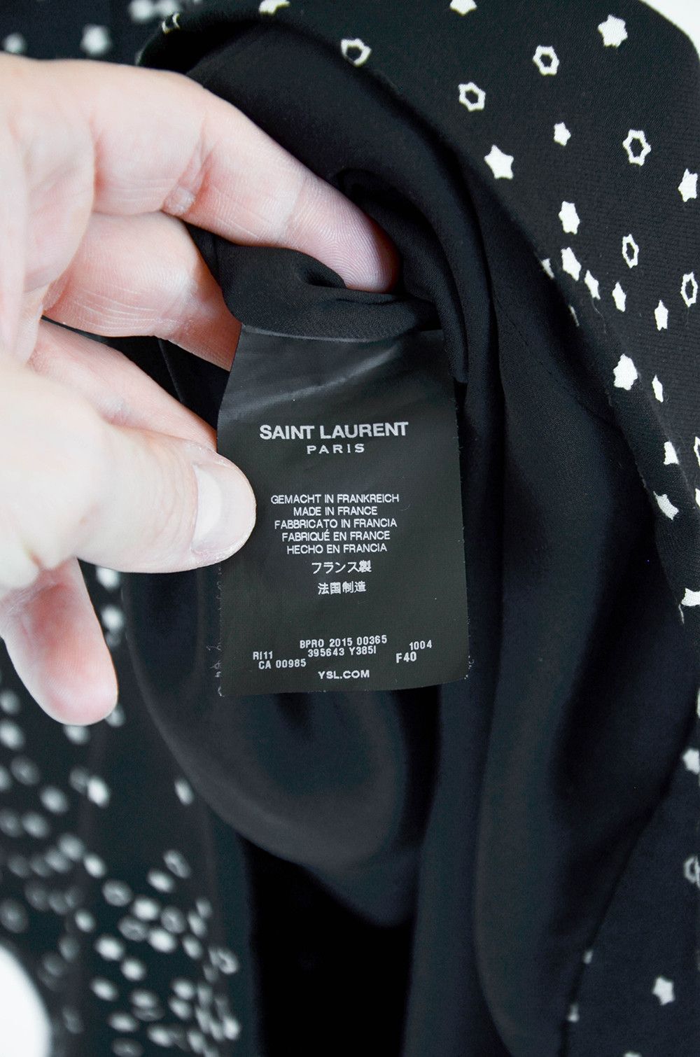Saint Laurent Paris Saint Laurent Paris Sleeveless Star Print Black Dress - M Size M / US 6-8 / IT 42-44 - 6 Thumbnail