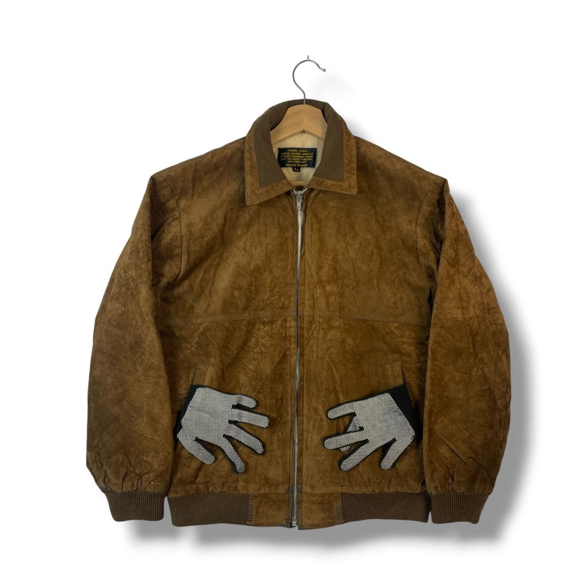 Japanese Brand VINTAGE VALIANTAS SUEDE LEATHER BOMBER JACKET MADE IN JAPAN Size US L / EU 52-54 / 3 - 1 Thumbnail