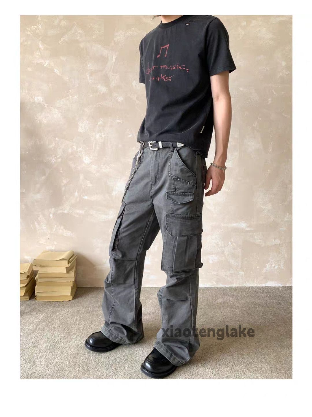 Designer × Japanese Brand × Vintage Washed faded utility patchwork punk grunge pants Size US 32 / EU 48 - 10 Thumbnail