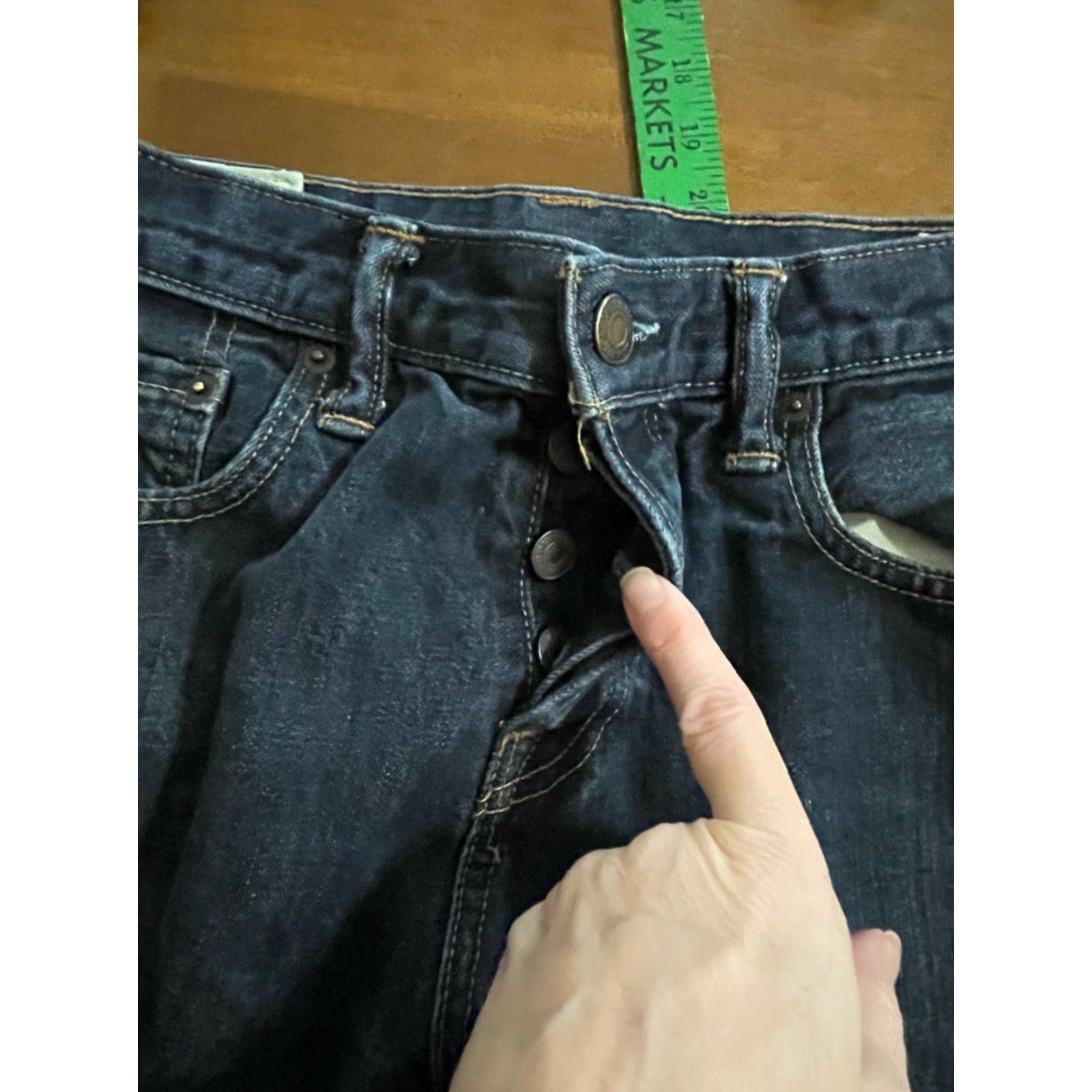 Abercrombie & Fitch Abercrombie & Fitch Jeans Men Slim Straight Dark Wash Size 31x32 Blue Mens Size US 31 - 3 Thumbnail
