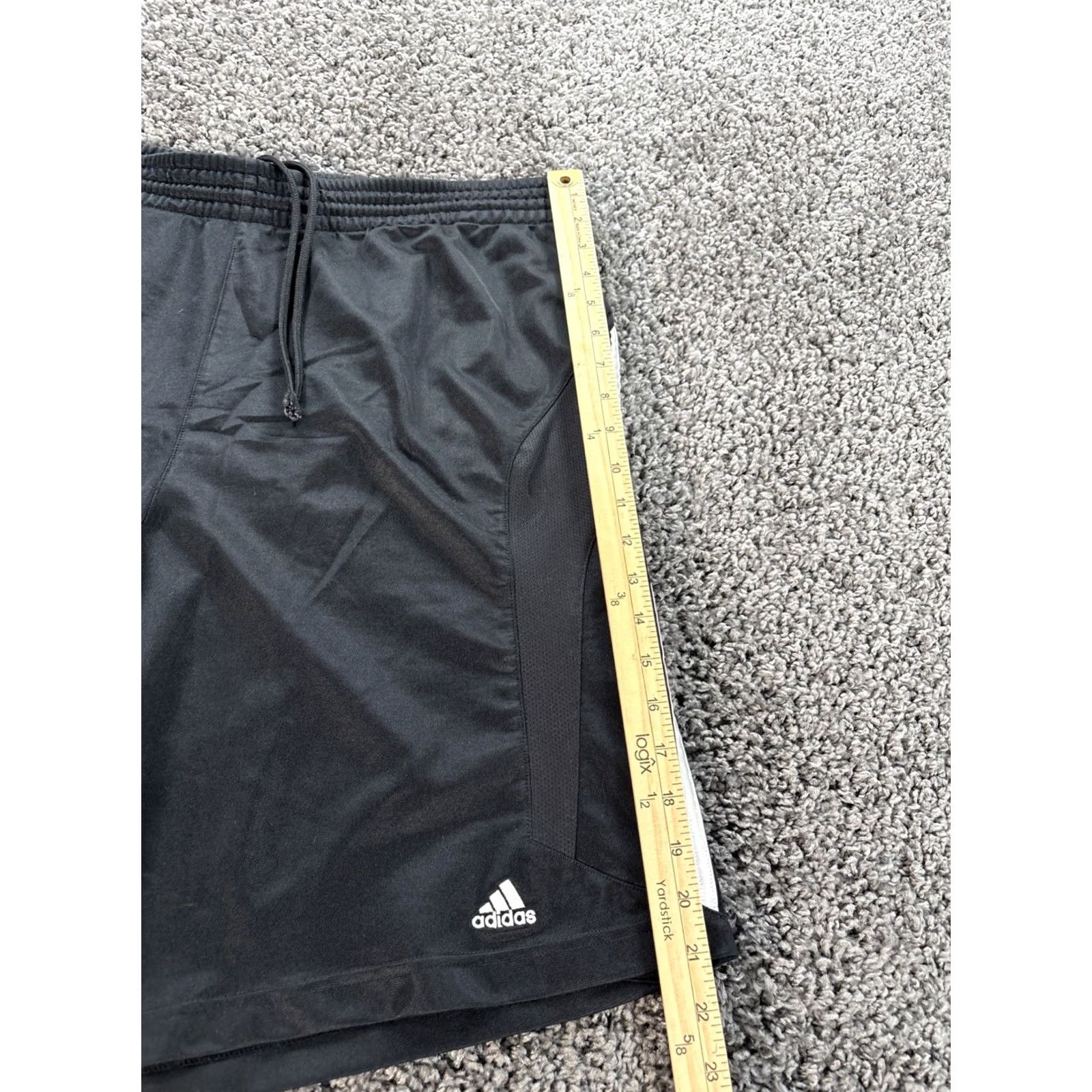 Adidas VINTAGE adidas Shorts Basketball 3 Stripe Silky Y2K Baggy Black Mens XL Size US 36 / EU 52 - 2 Thumbnail