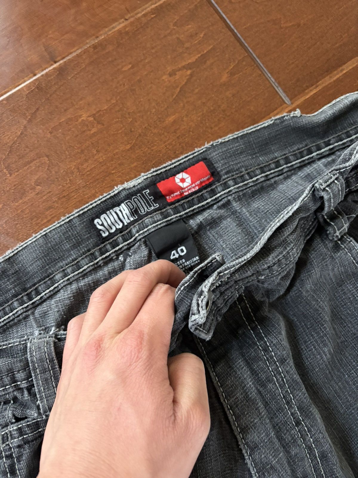 Southpole Vintage Size 40 Black Southpole Red Tab Baggy Jeans Size US 40 / EU 56 - 3 Thumbnail