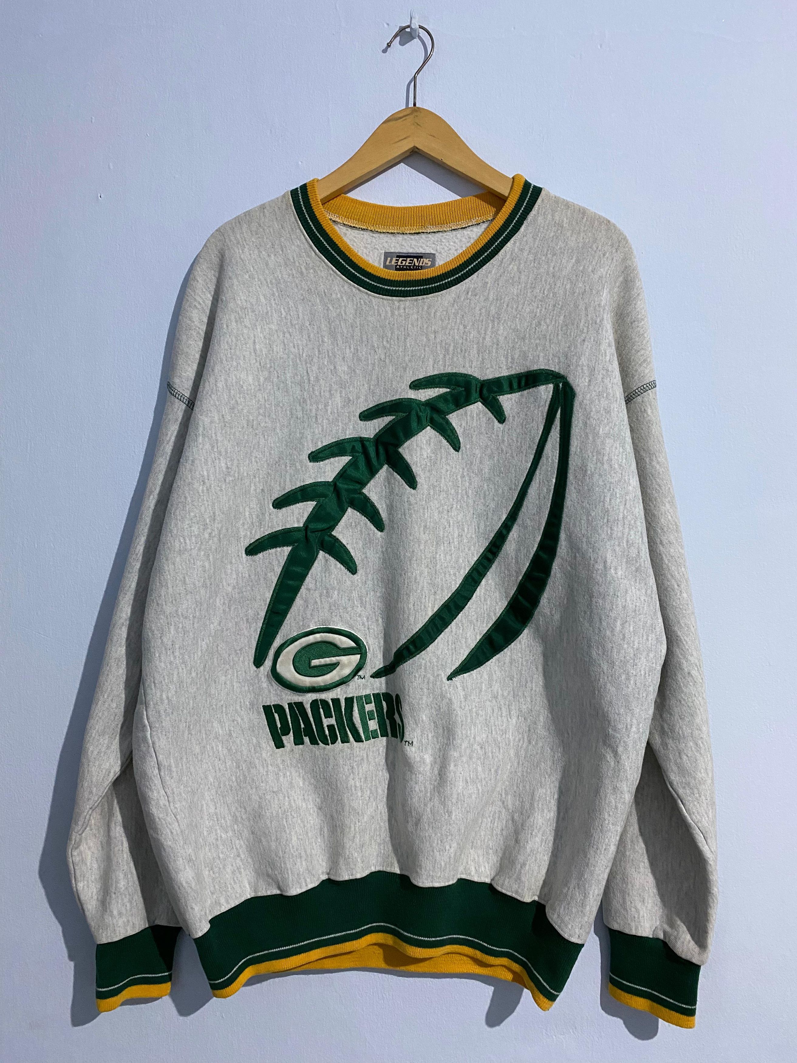 NFL Vintage 90 green bay packers G football NFL sweatshirt Size US XL / EU 56 / 4 - 1 Thumbnail