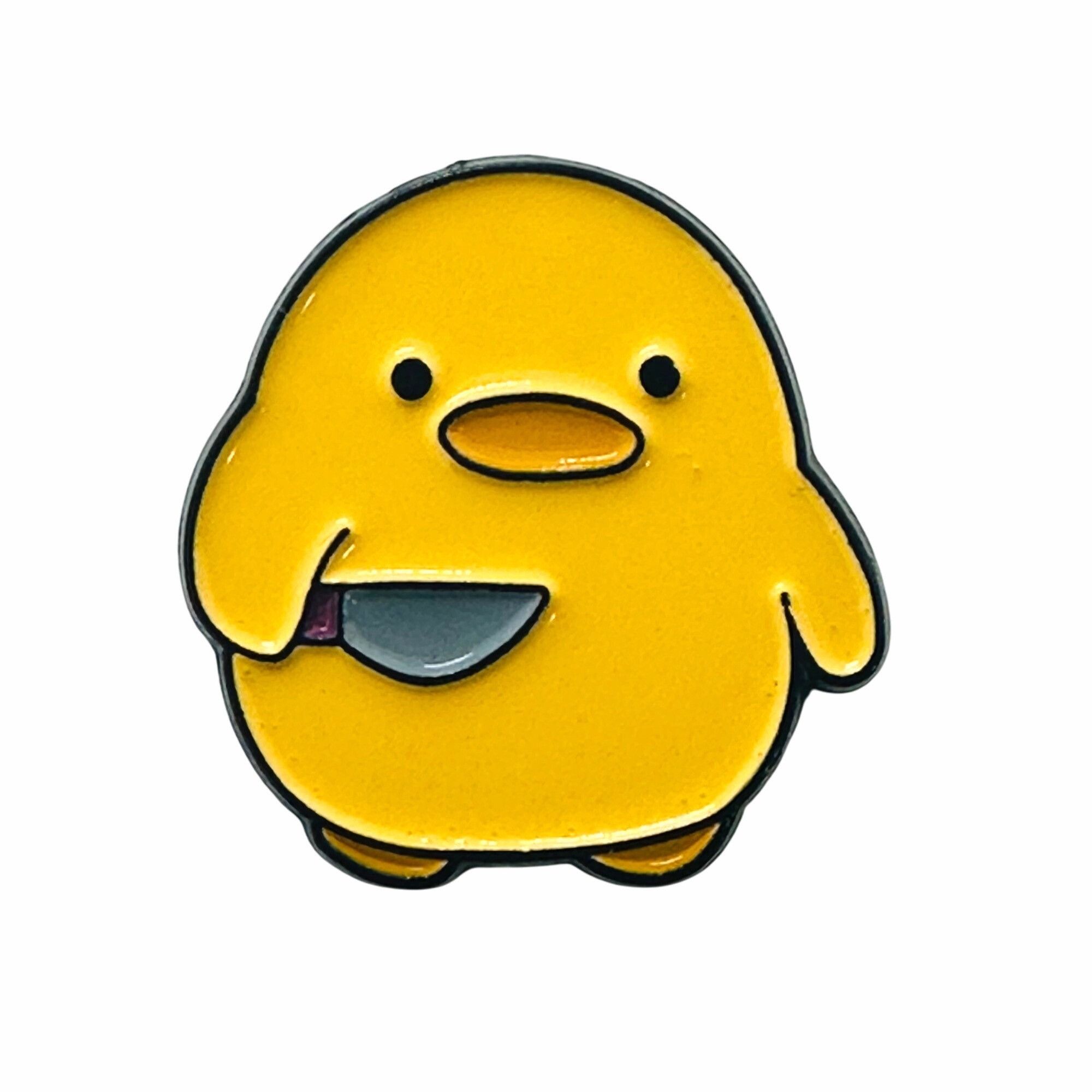 Other 🤩Cute Yellow Duck Chick With Knife Enamel Pin Badge Animal Size ONE SIZE - 4 Thumbnail