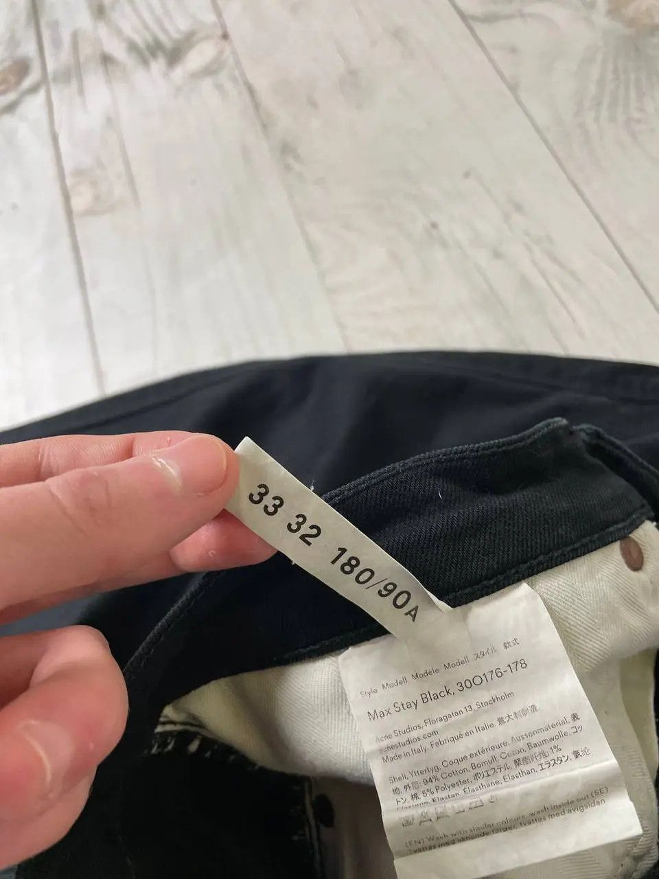 Acne Studios Acne Studios Max Stay Black Denim Jeans Size US 33 - 8 Thumbnail