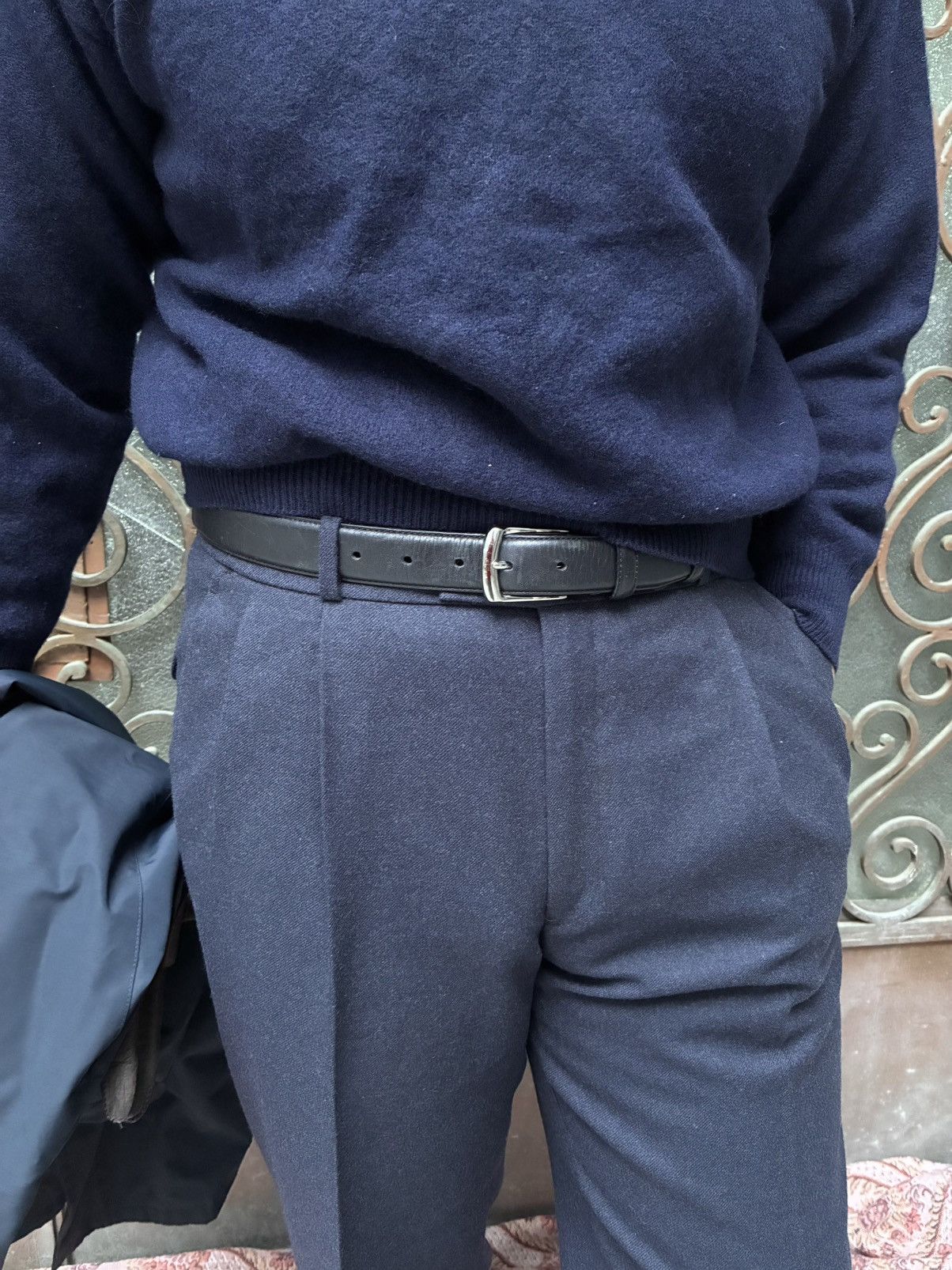 BOGGI MILANO PURE LEATHER HIGH END BLACK BELT