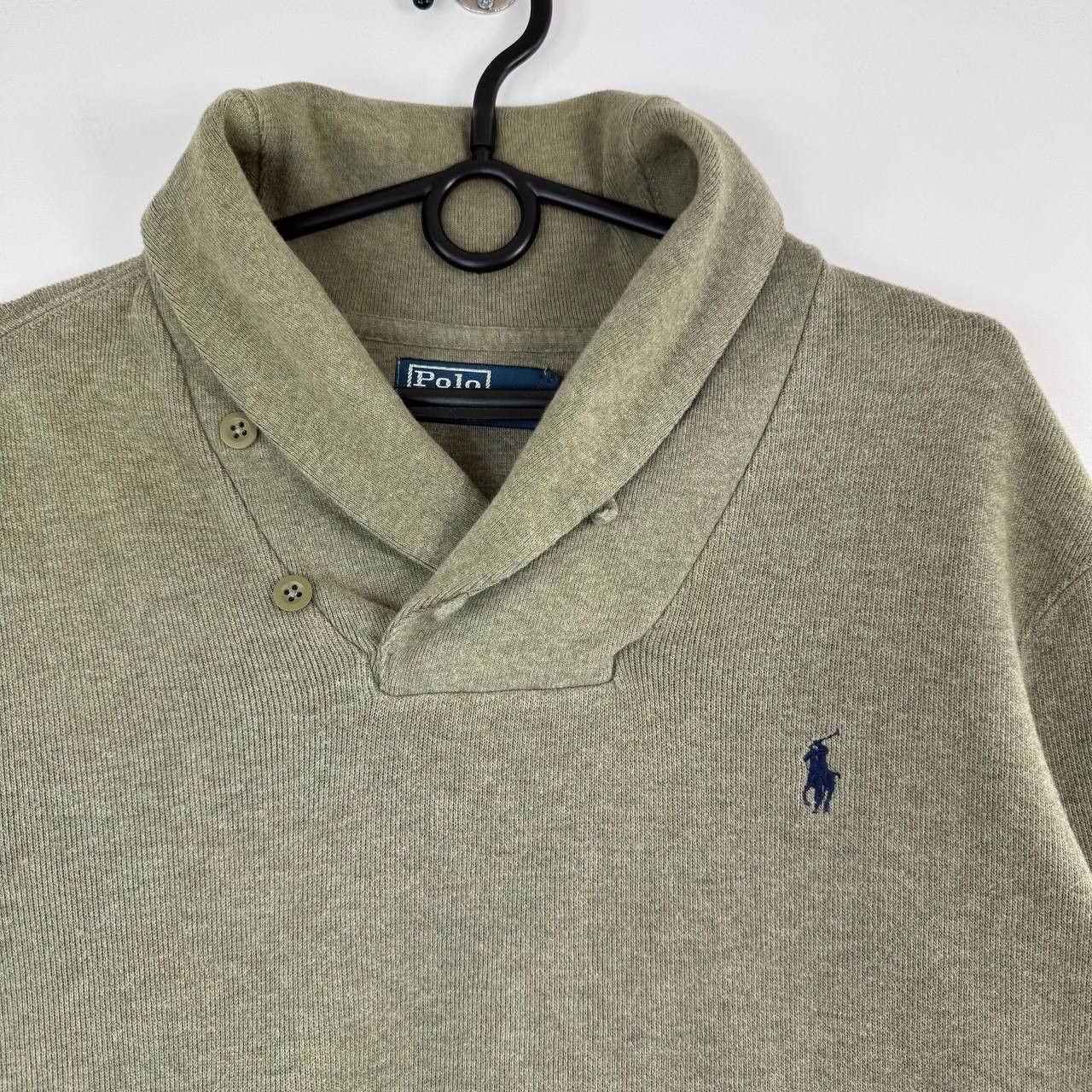 Polo Ralph Lauren Polo Ralph Lauren Shawl Collar Sweater Beige Pullover Mens L Size US L / EU 52-54 / 3 - 2 Thumbnail