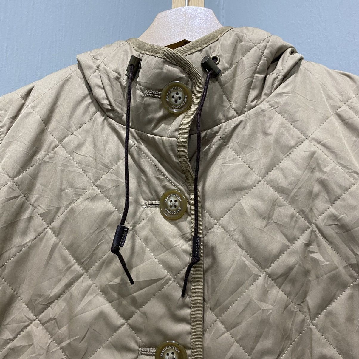 Mackintosh Mackintosh Philosophy Diamond Quilted Hooded Jacket Beige Size US S / EU 44-46 / 1 - 10 Thumbnail