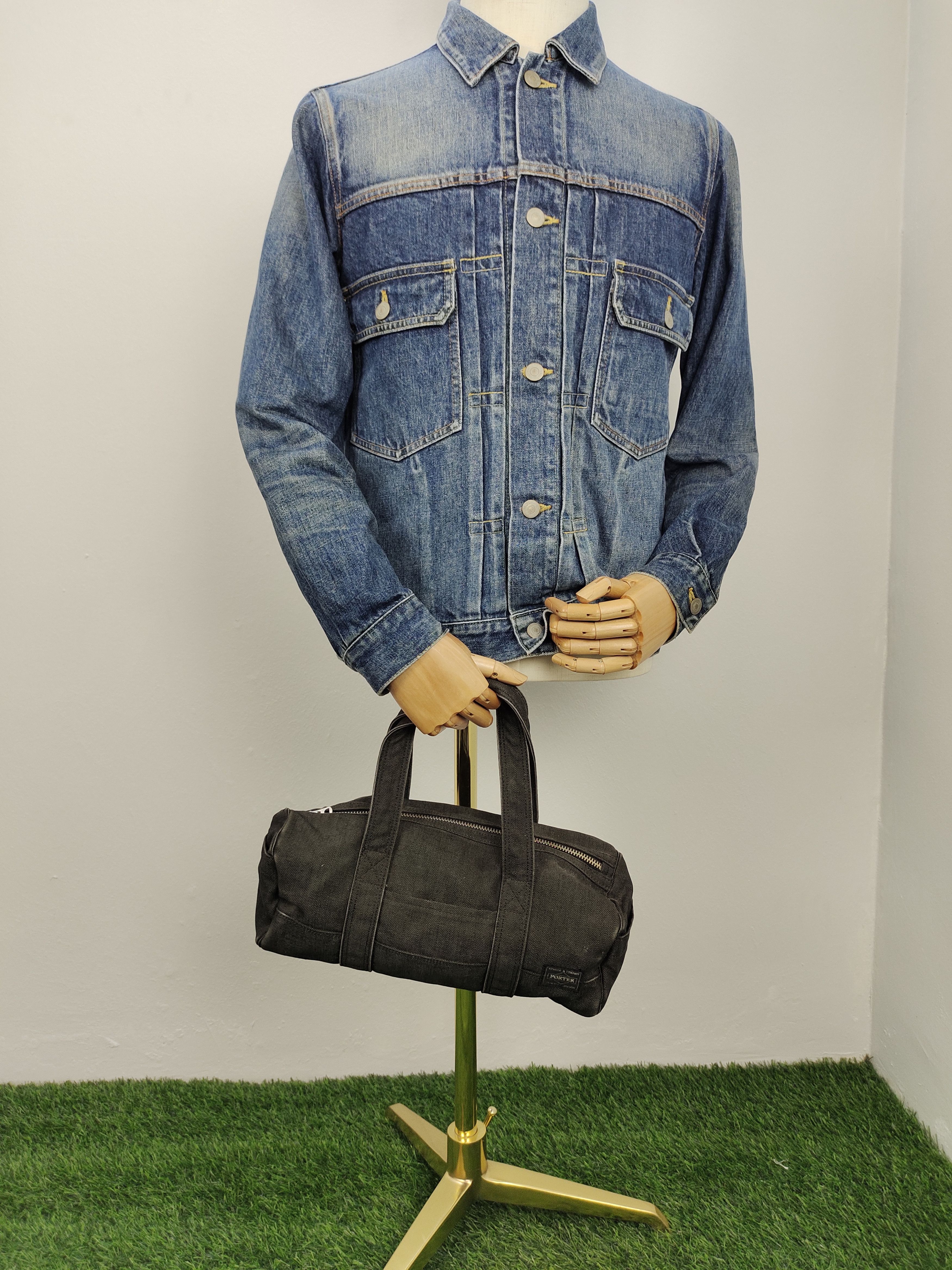 Porter Vintage Porter Japan Black Faded Canvas Small Boston Bag Size ONE SIZE - 3 Thumbnail