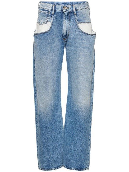Maison Margiela oc11z0925 Contrast Pocket Straight-Leg Jeans in Blue Size 34" / US 12 / IT 48 - 1 Thumbnail