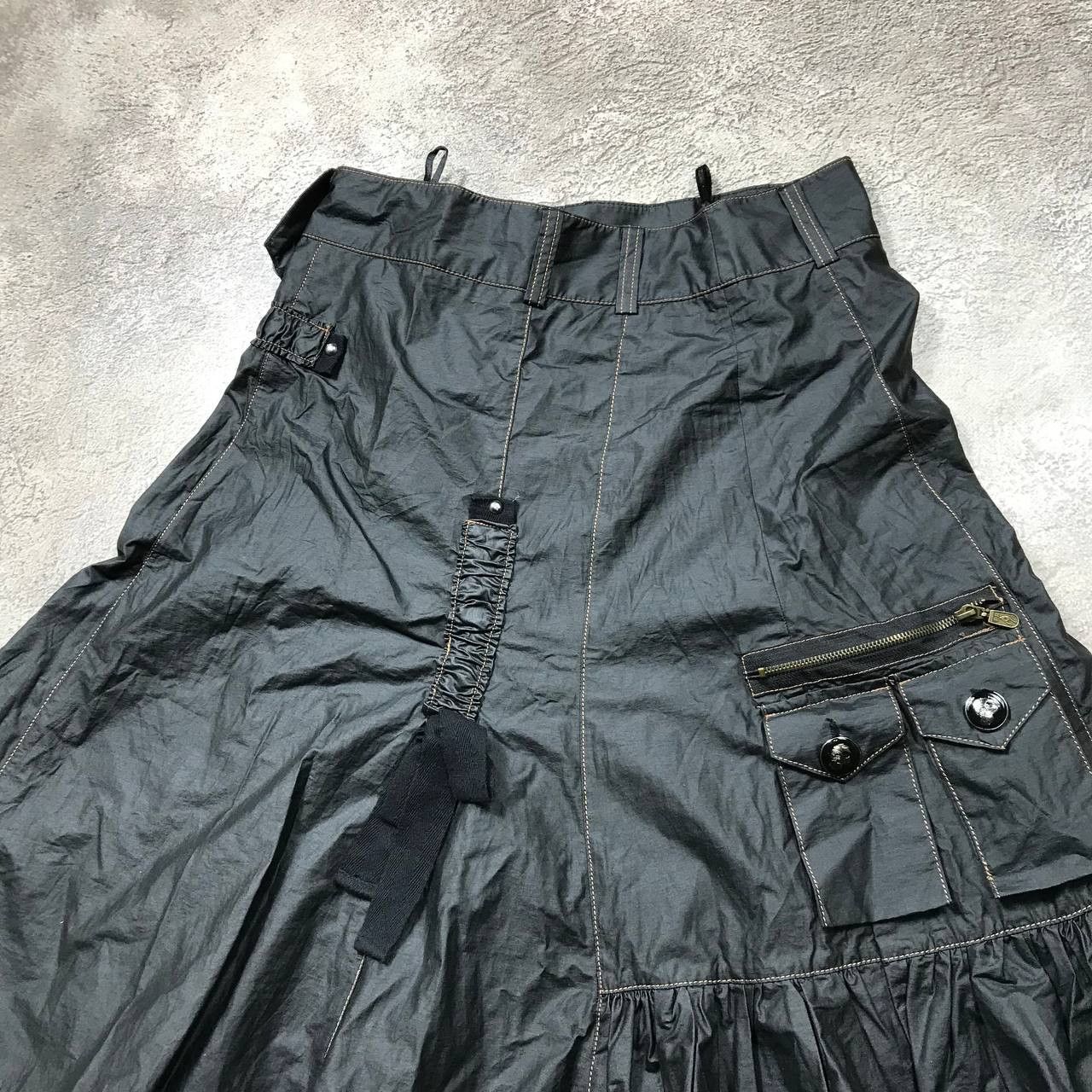 Vintage Y2K Baggy Cargo Skirt Distressed Techwear Streetwear Logo 34 Size 34" / US 12 / IT 48 - 2 Thumbnail