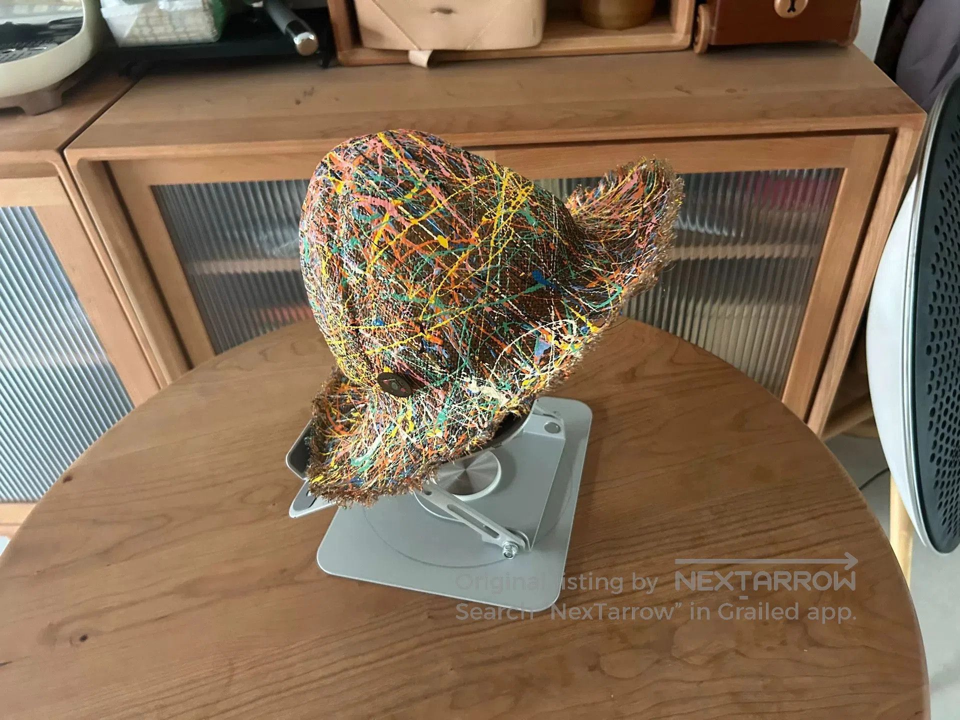 Kapital colorful artistic straw hat for kids. Size ONE SIZE - 2 Thumbnail