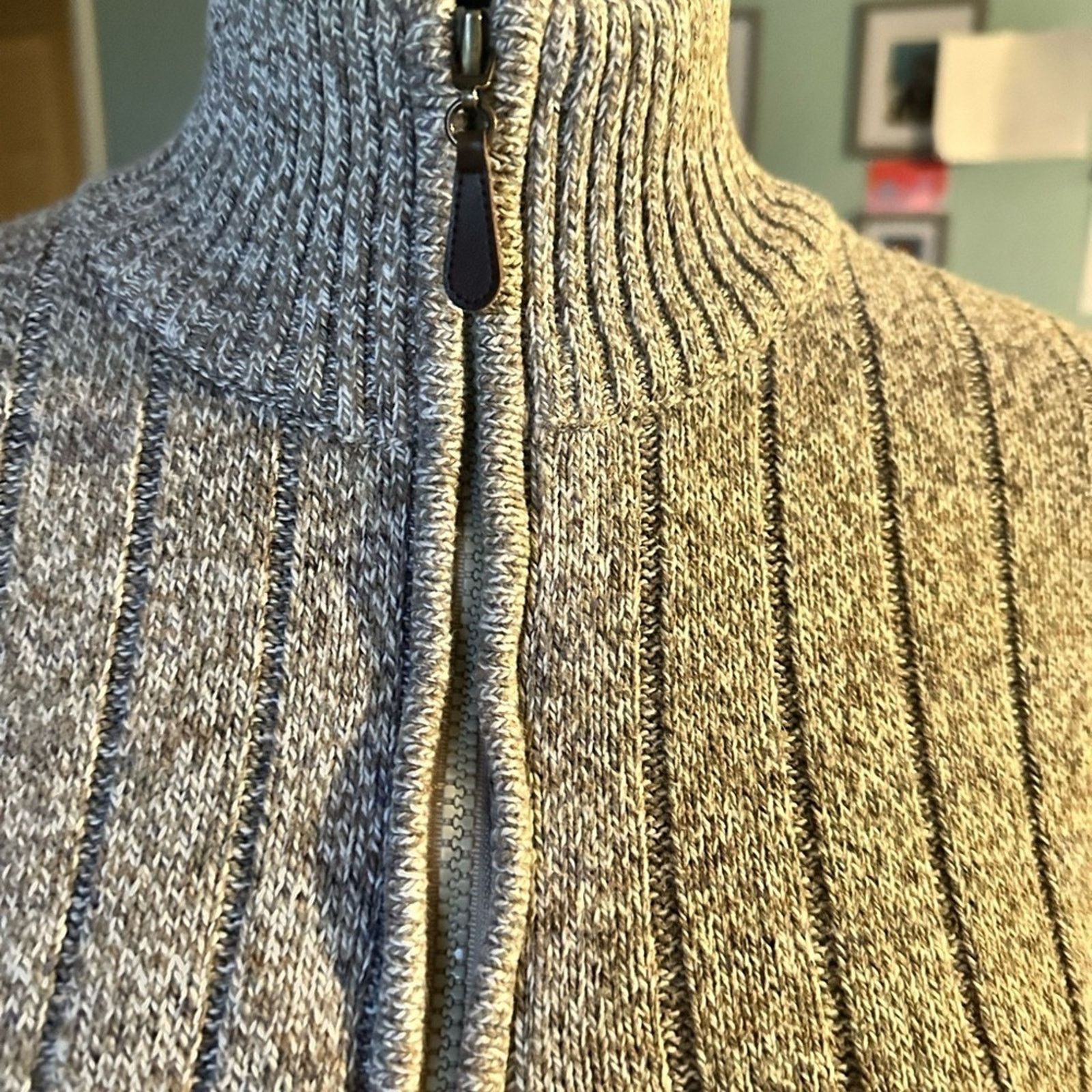 Oscar De La Renta Oscar de la Renta Grey Cable Knit Sweater – Size L Size L / US 10 / IT 46 - 8 Thumbnail