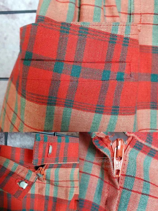 Dior Dior Embroidered Red Plaid Skirt . Size 26" / US 2 / IT 38 - 6 Thumbnail
