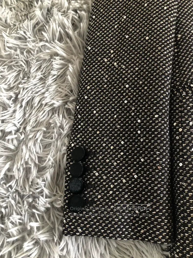Saint Laurent Paris Saint Laurent Paris Water Droplet and Sequin Embroidered C Size US S / EU 44-46 / 1 - 3 Thumbnail