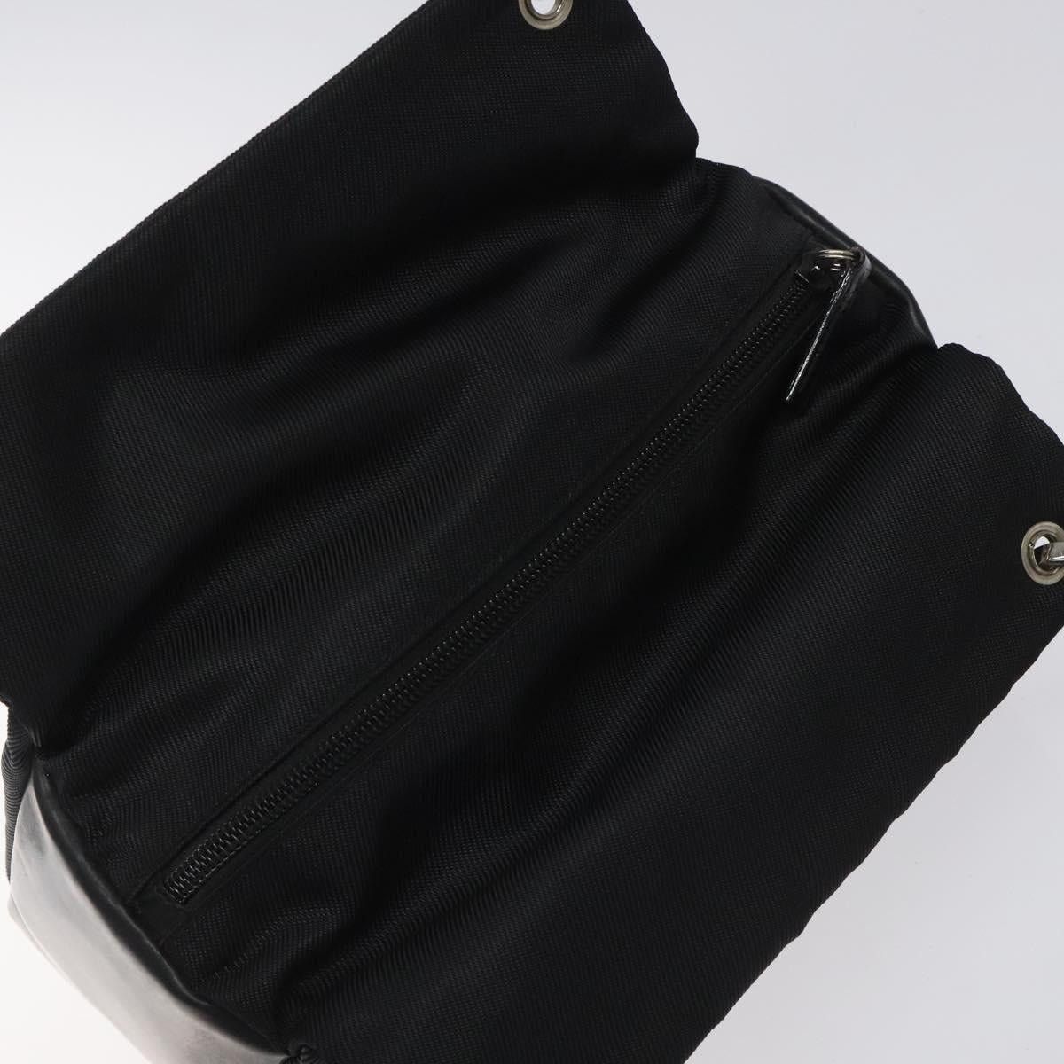 GUCCI Bamboo Hand Bag Nylon Black Silver 000 2865 000 2865