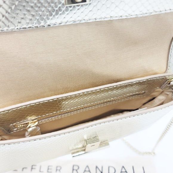 Loeffler Randall Pre-Owned Loeffler Randall Tab Embossed Metallic Leather Clu Size ONE SIZE - 8 Thumbnail