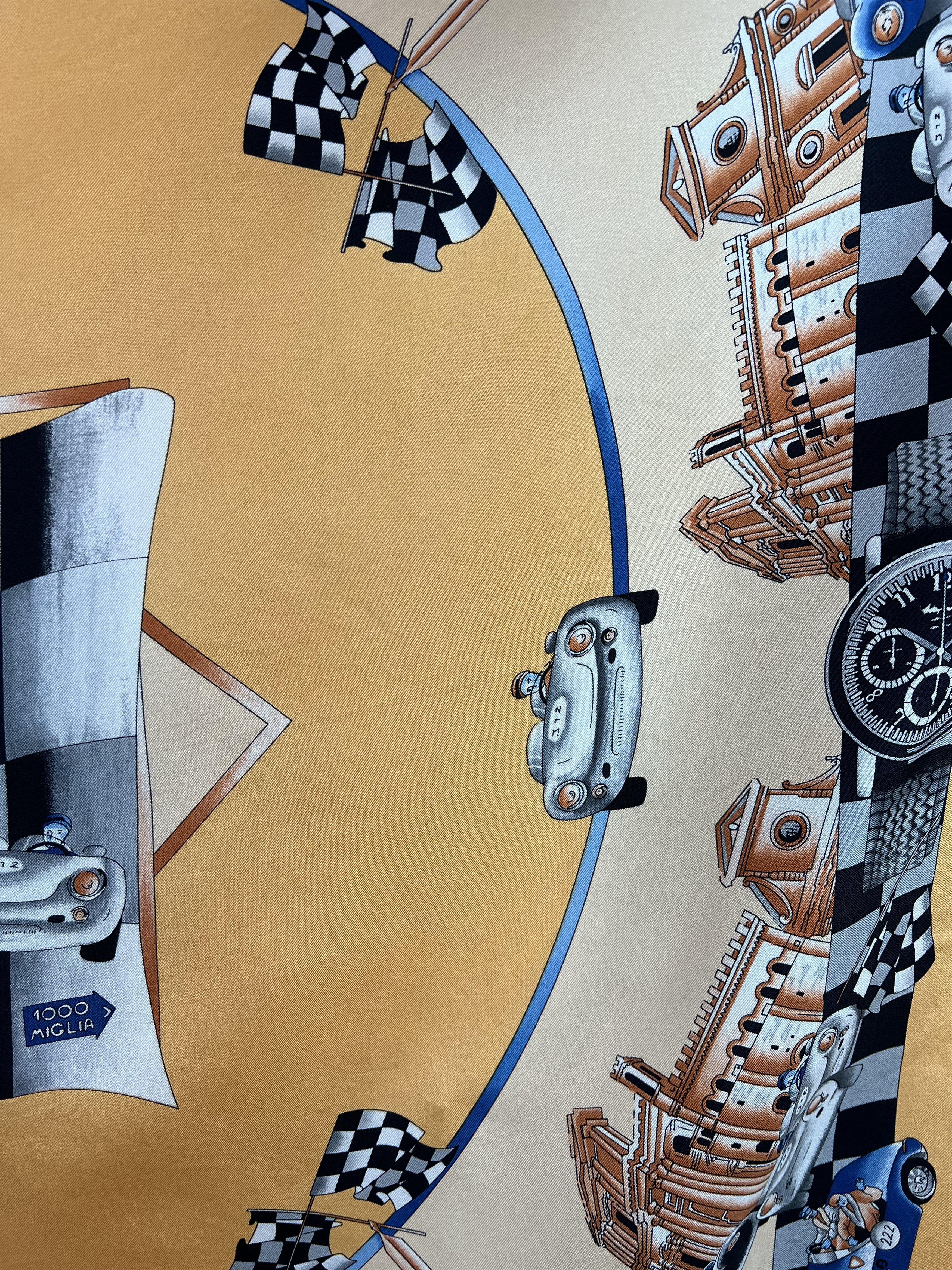 Chopard × Vintage Chopard Mille Miglia 2000 Silk Scarf Porsche Ferrari 85x85 Size ONE SIZE - 6 Thumbnail