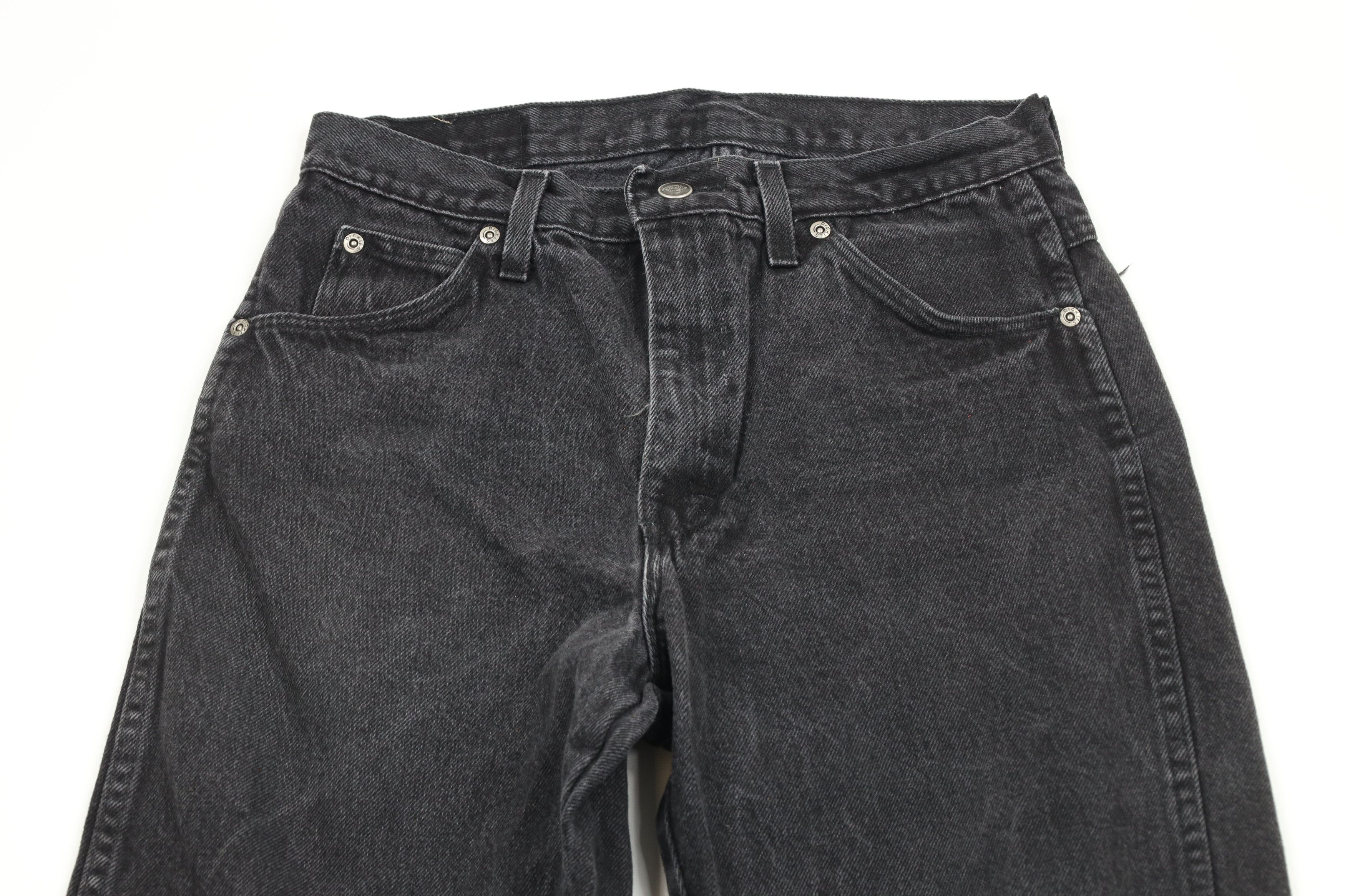 Dickies × Vintage Vintage 90s Dickies Spell Out Straight Leg Denim Jeans Black Size US 30 / EU 46 - 2 Thumbnail
